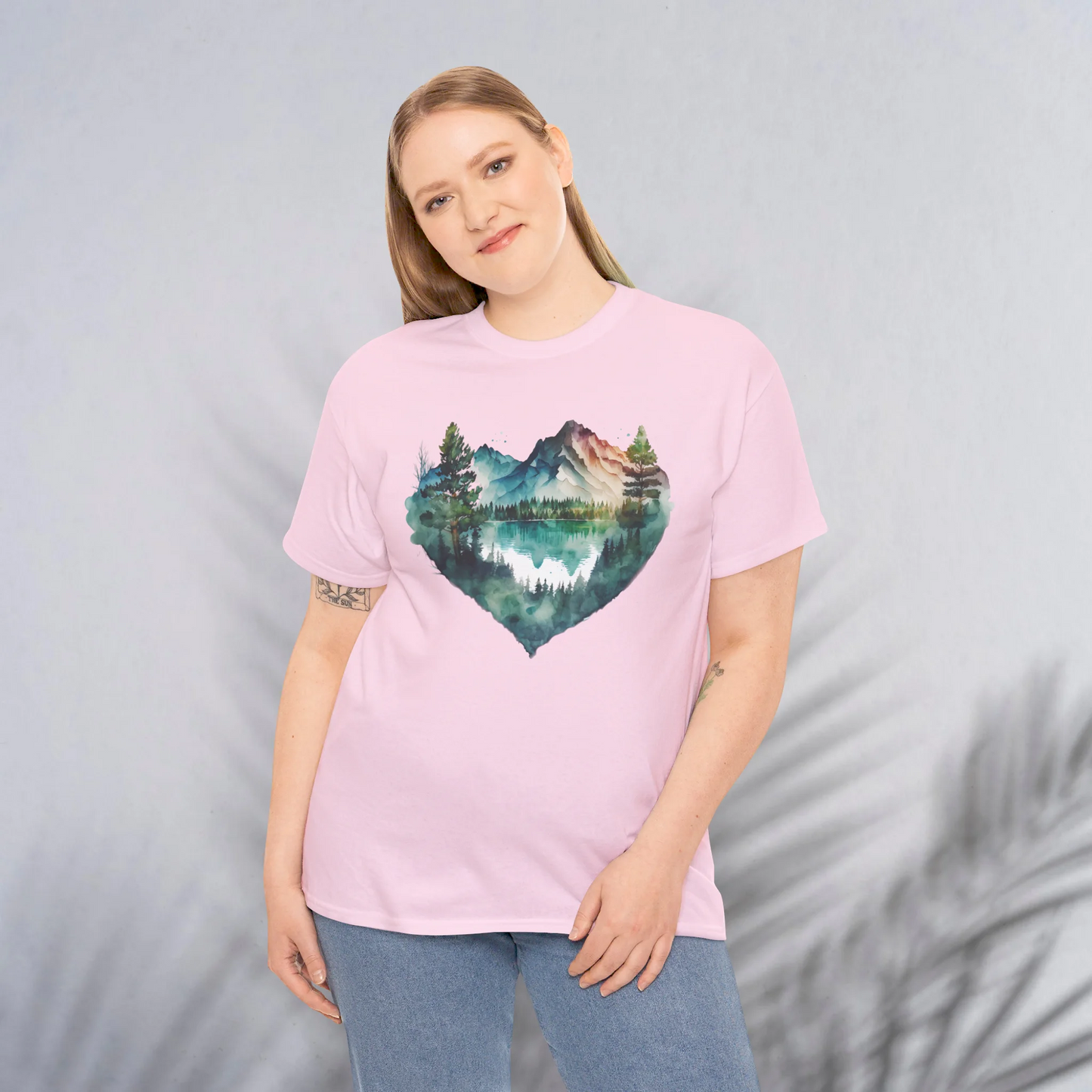 Falling in Love with the Forest Woman Heavy Cotton T-shirt