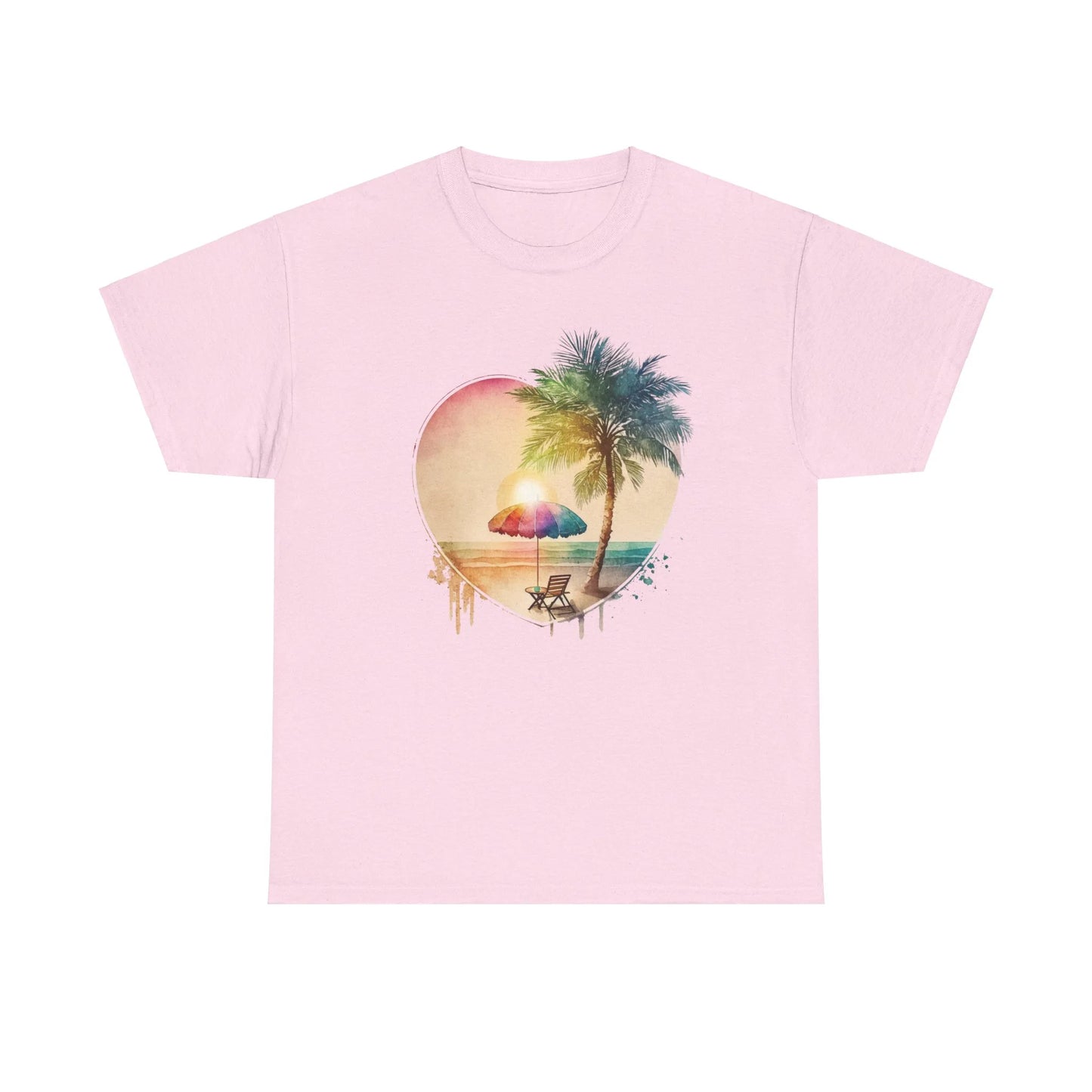 Desert Sunset Woman Heavy Cotton T-shirt