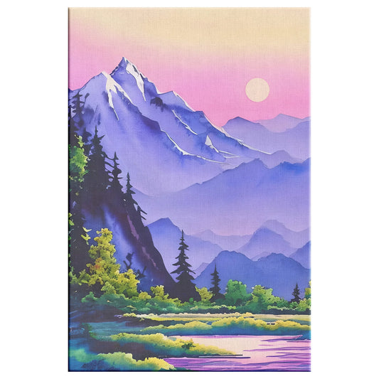 Magic Mountain Landscape Canvas Wall Art