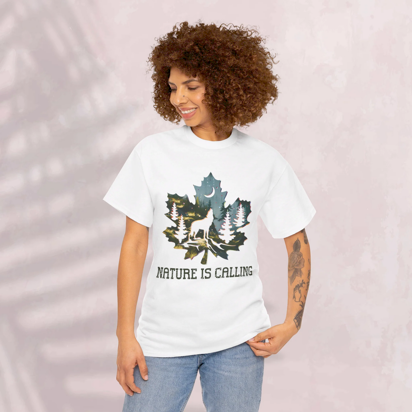 Nature is Calling Woman Heavy Cotton T-shirt