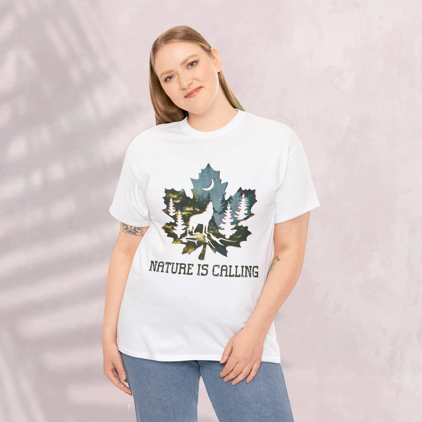 Nature is Calling Woman Heavy Cotton T-shirt