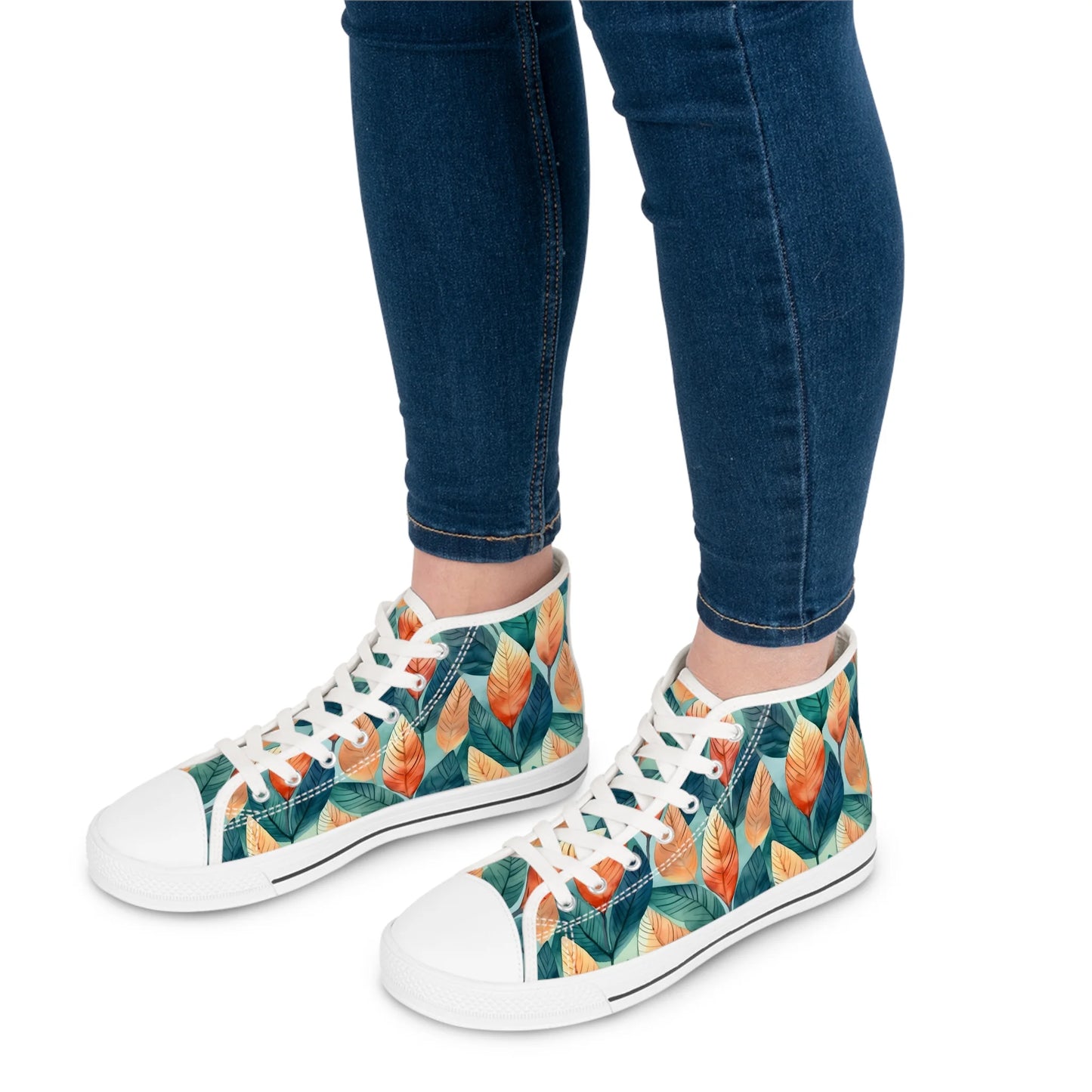 Leafy Minimalism High Top Sneakers