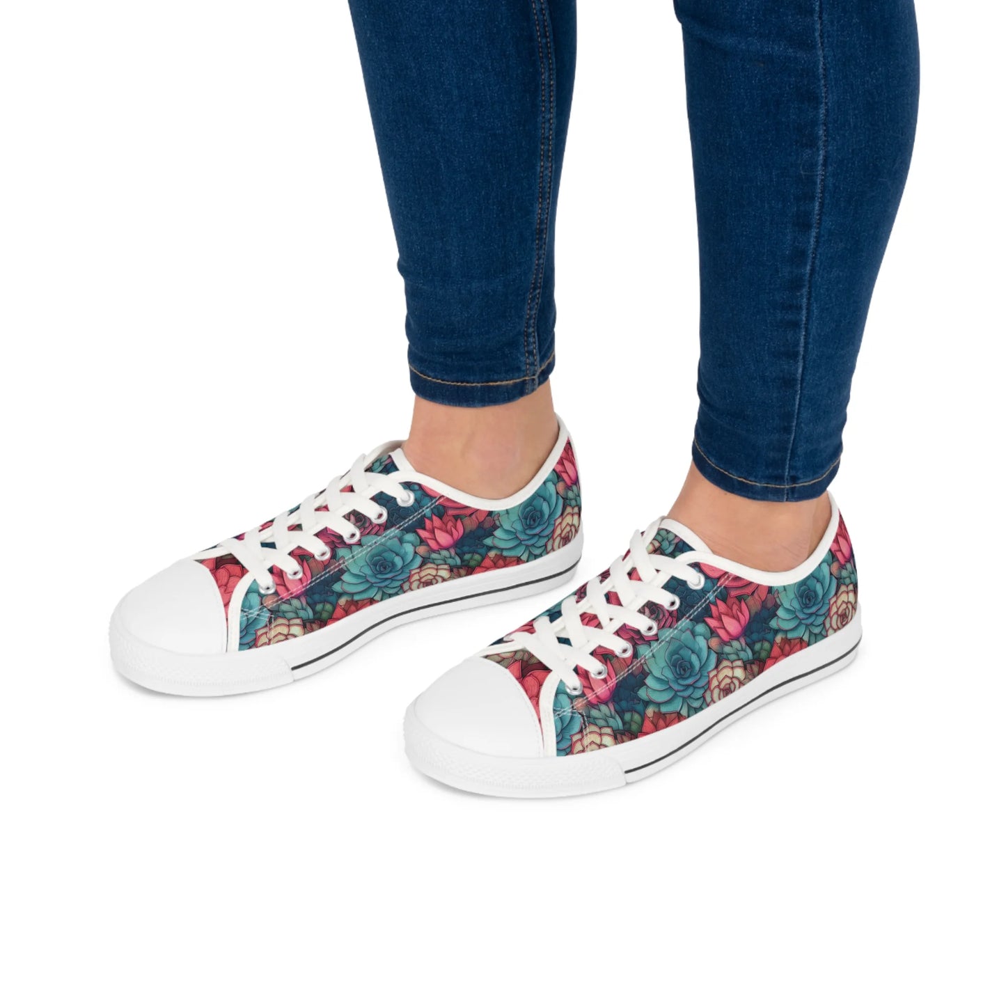 Bright Eternal Flowers Fantasy Low Top Sneakers