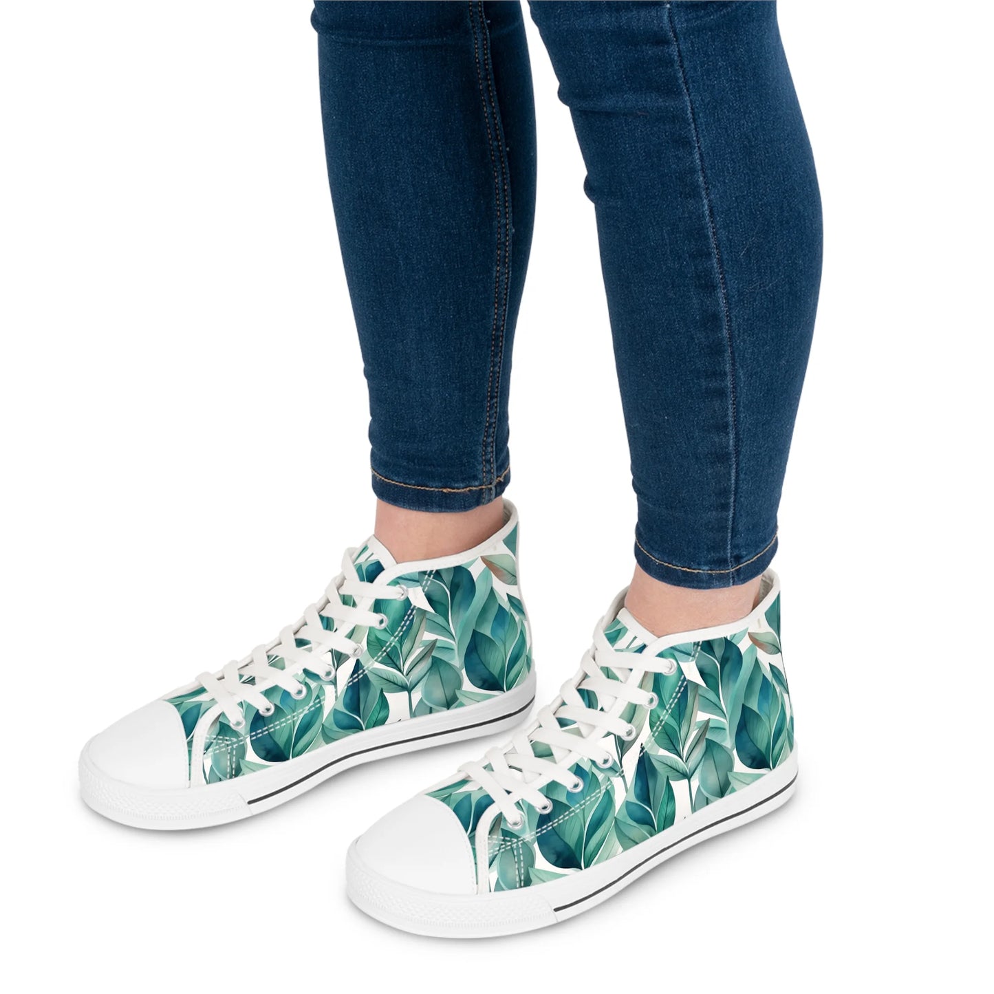 Leafy Chic High Top Sneakers