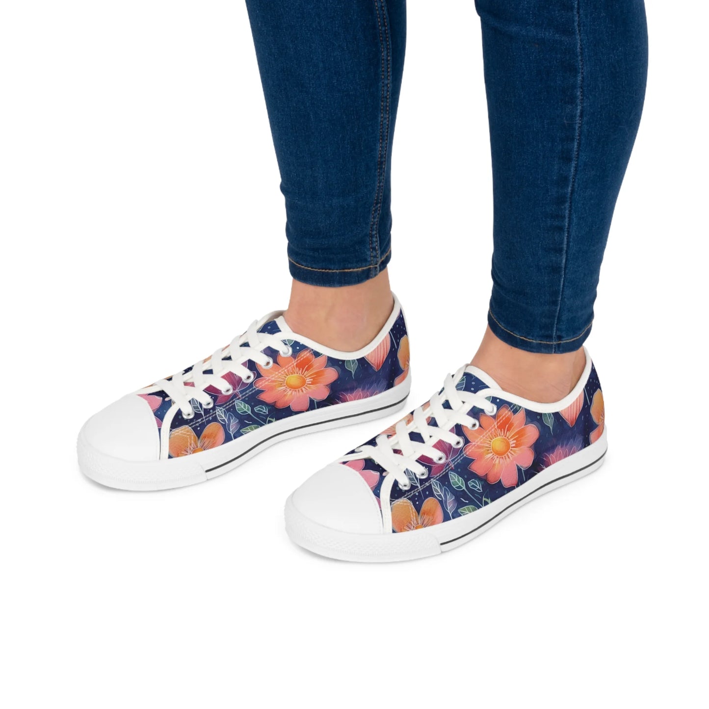 Vintage Floral Bliss Low Top Sneakers