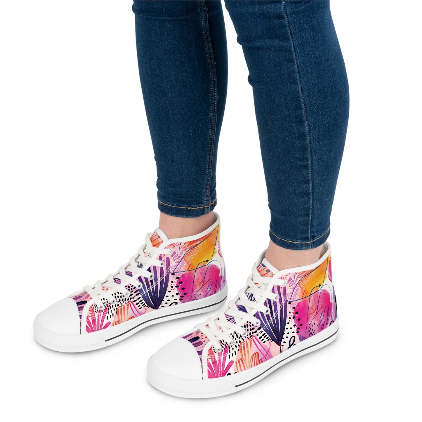 Wild Flowers of the Plains High Top Sneakers