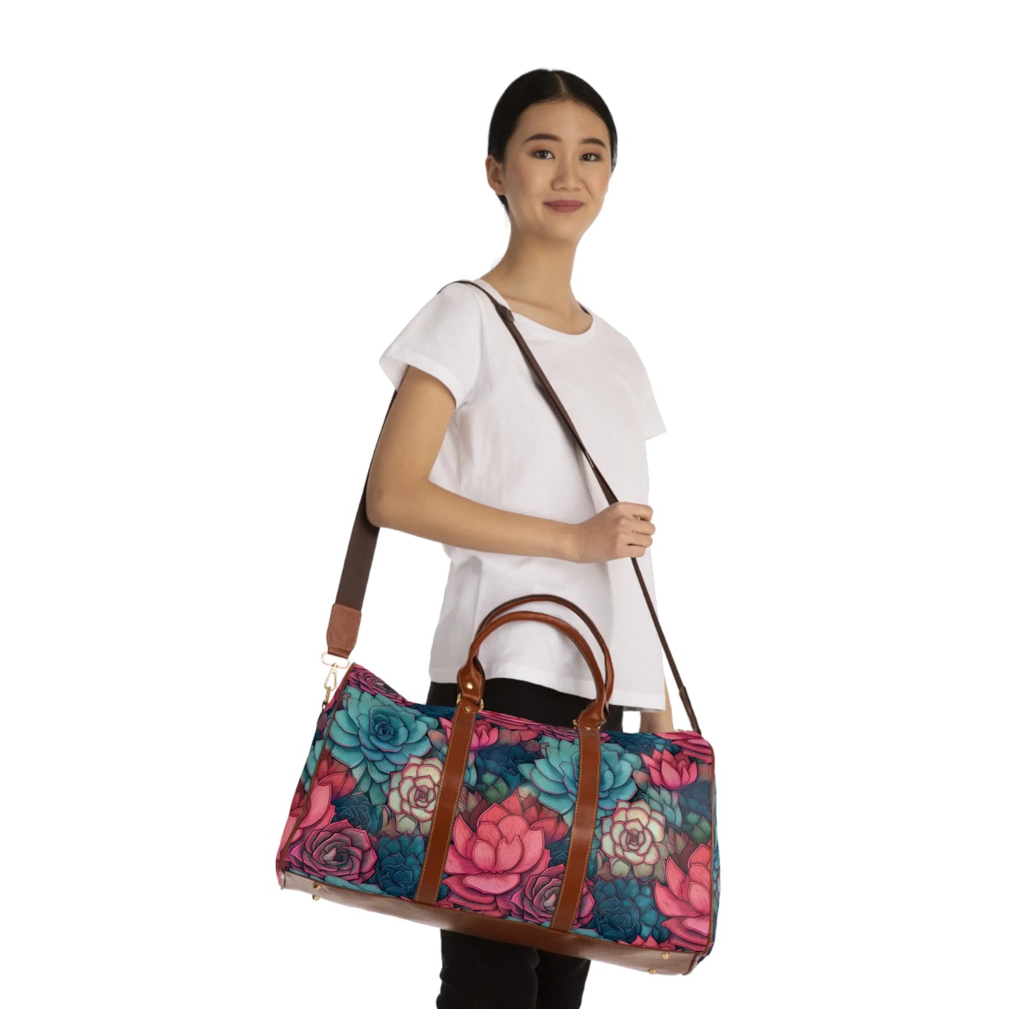 Bright Eternal Flowers Fantasy Travel Bag