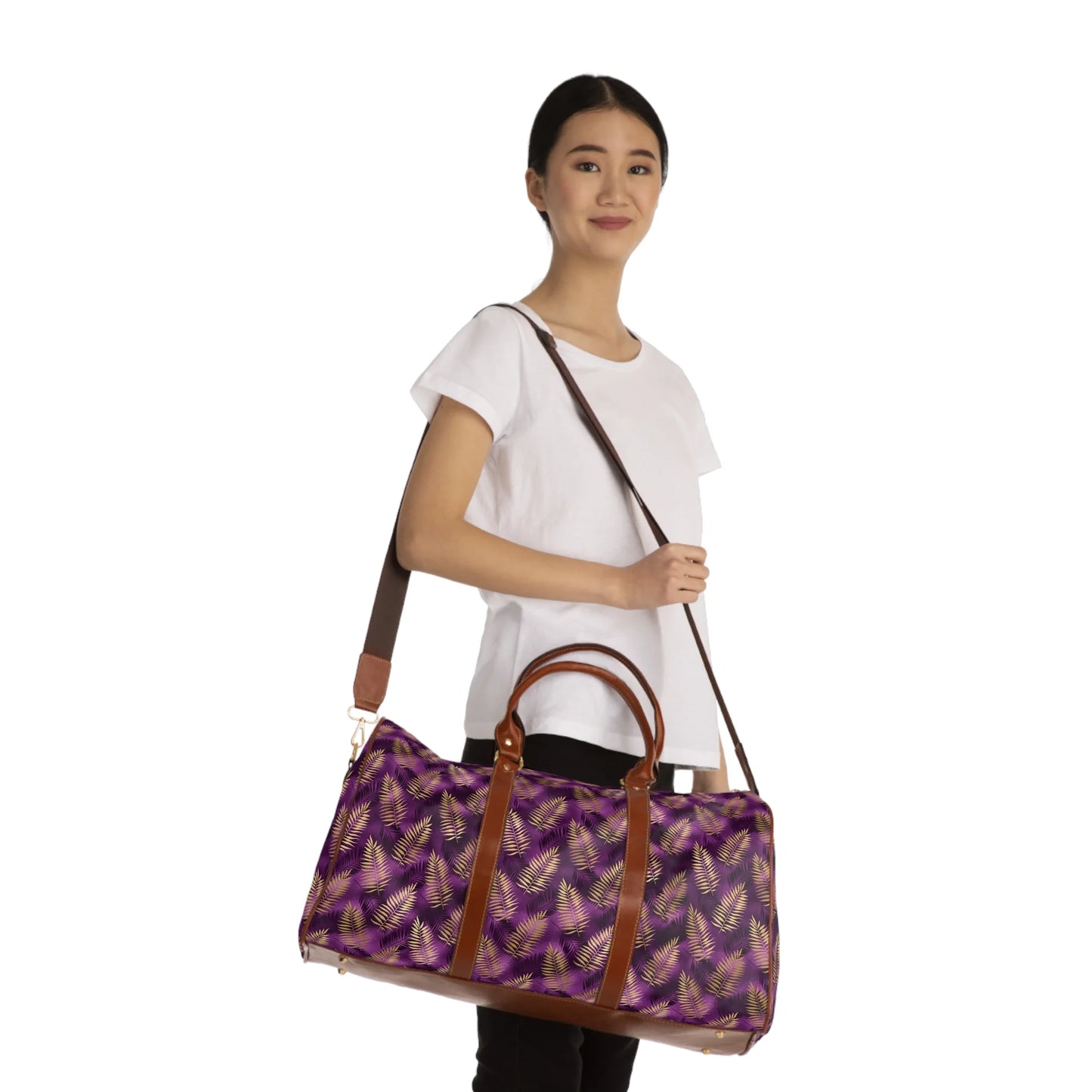 Violet & Gold Tropical Magic Travel Bag