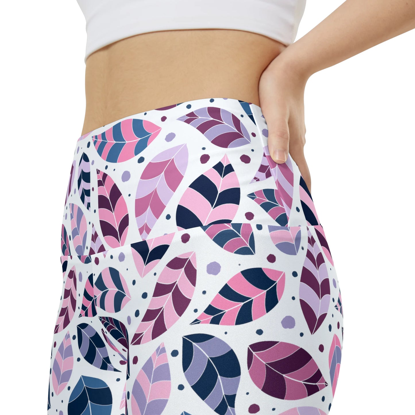 Pink Leafy Ornament Biker Shorts