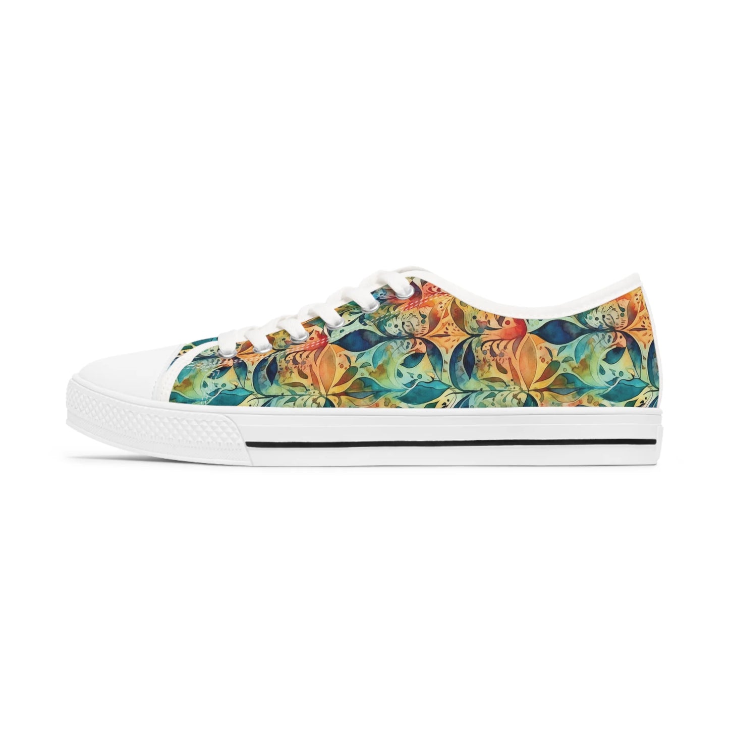 Mysterious Summer Boho Ornament Low Top Sneakers