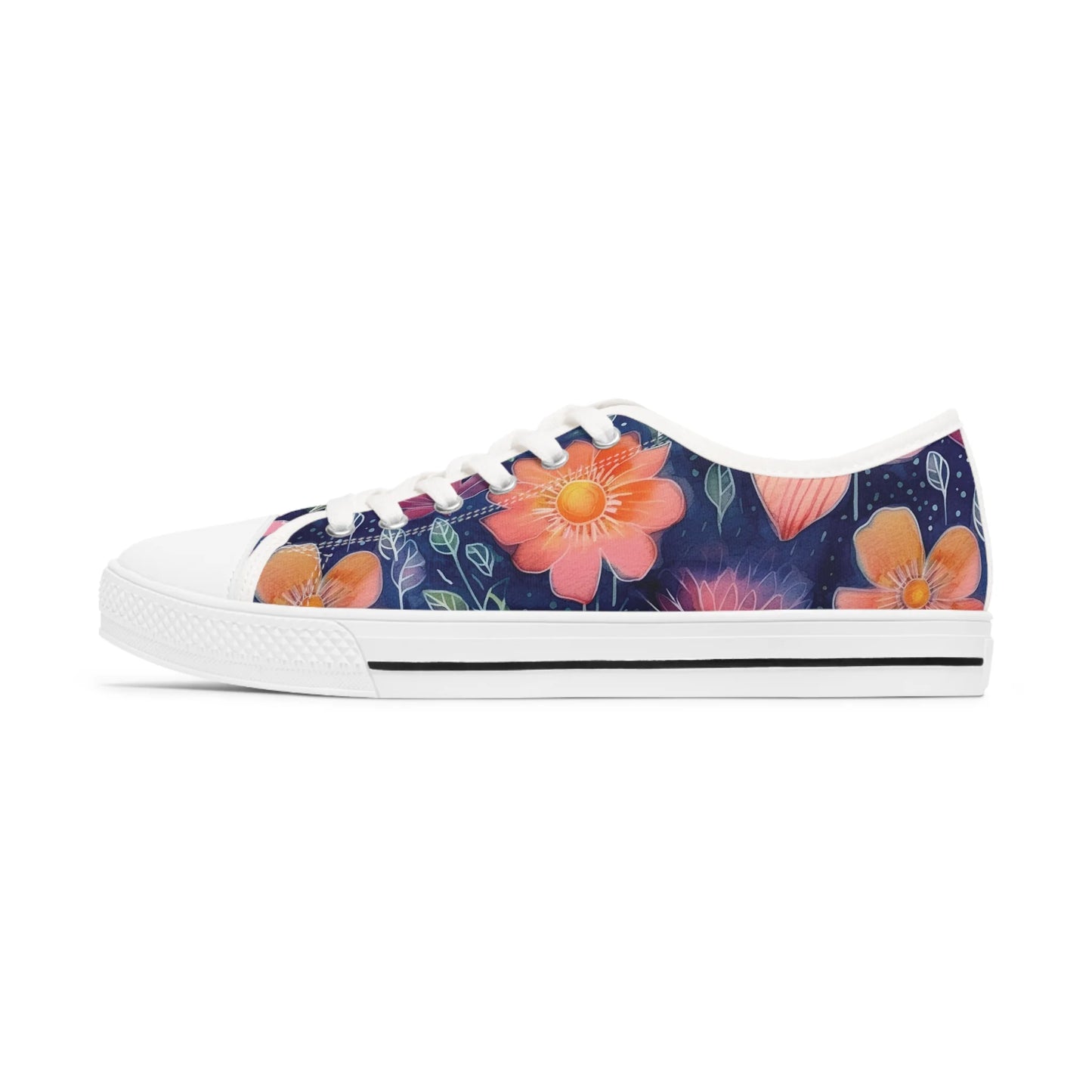 Vintage Floral Bliss Low Top Sneakers