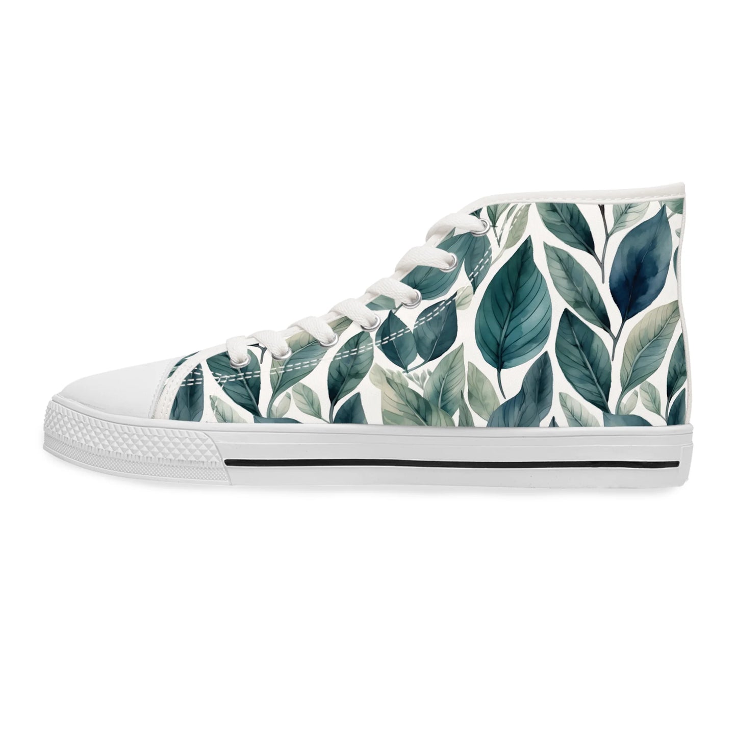 Sleek Foliage High Top Sneakers