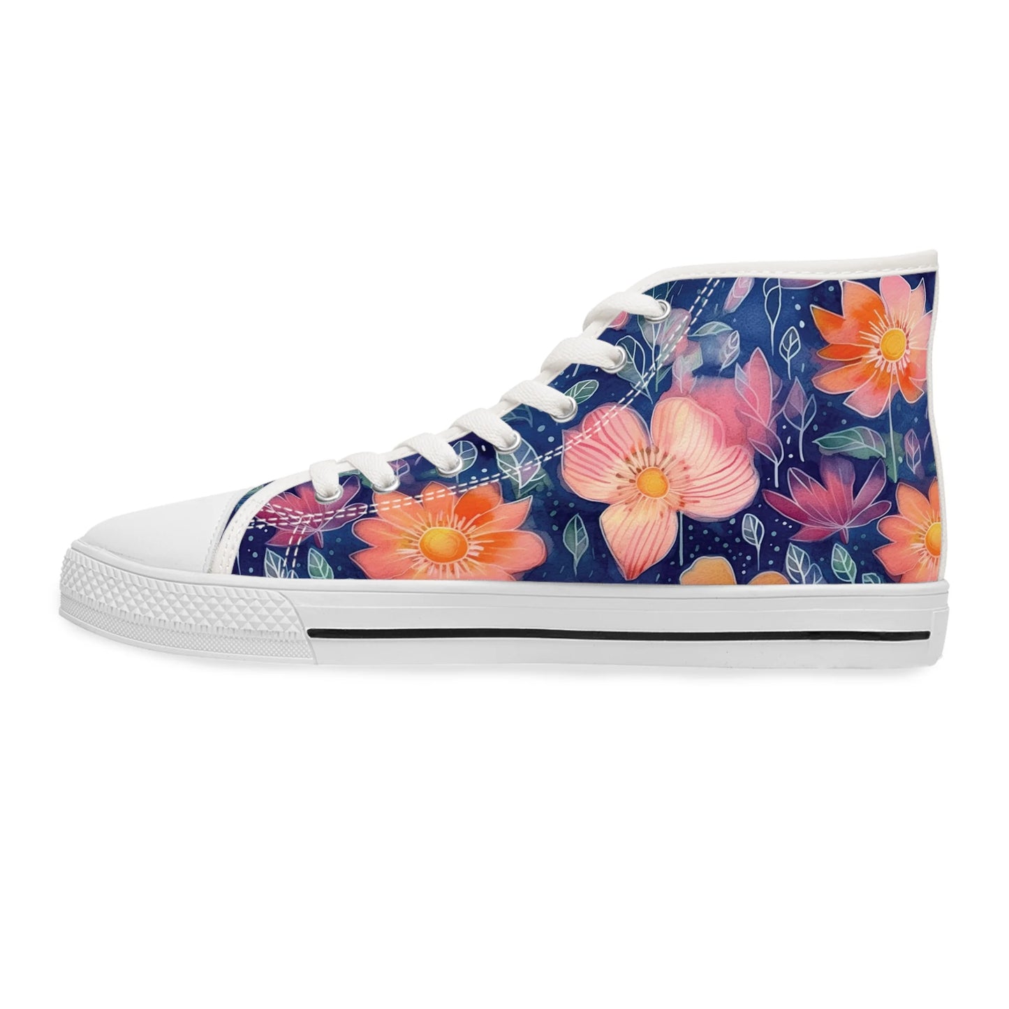 Vintage Floral Bliss High Top Sneakers