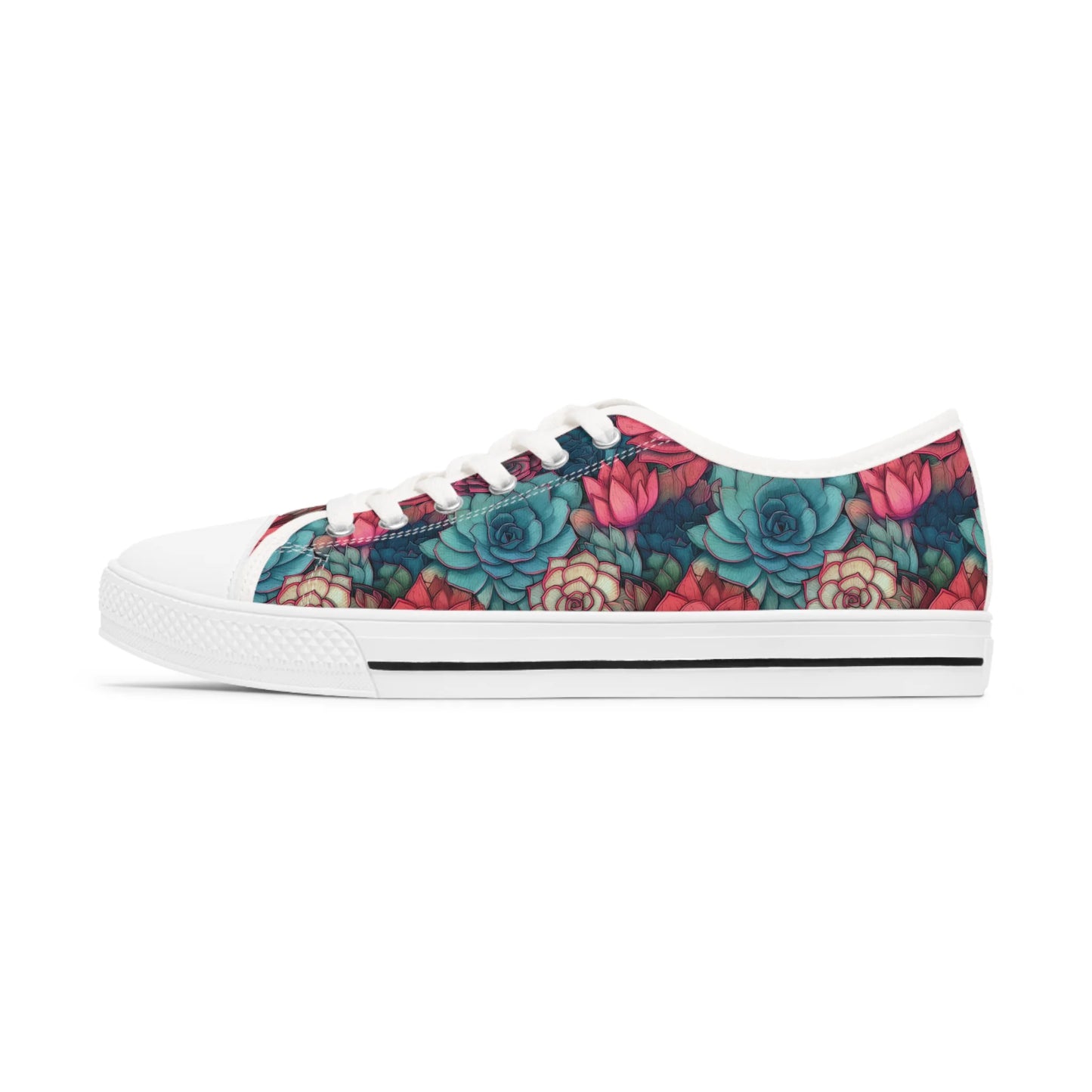 Bright Eternal Flowers Fantasy Low Top Sneakers