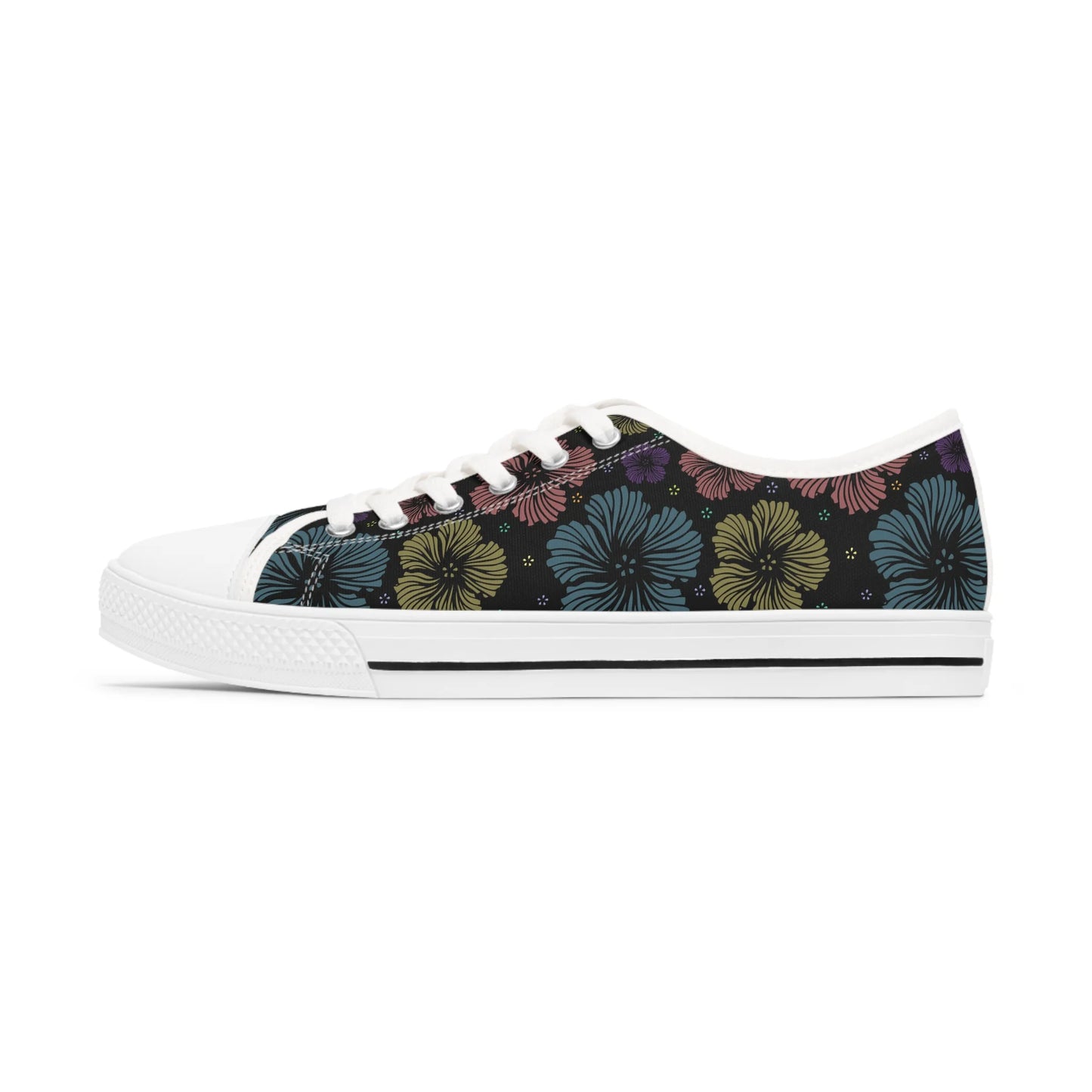 Clean Floral Vibes Low Top Sneakers