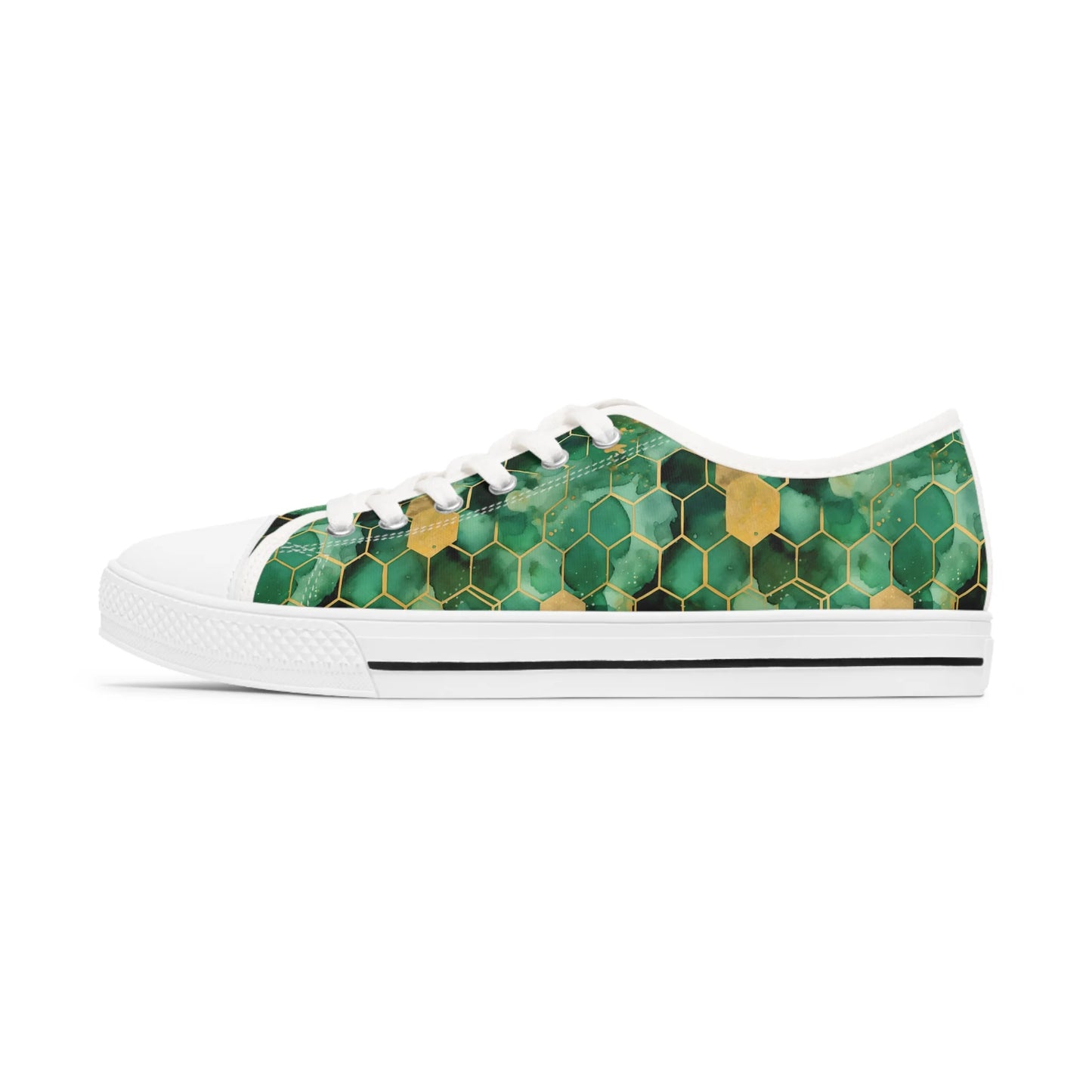 Abstract Verdant Elegance Low Top Sneakers