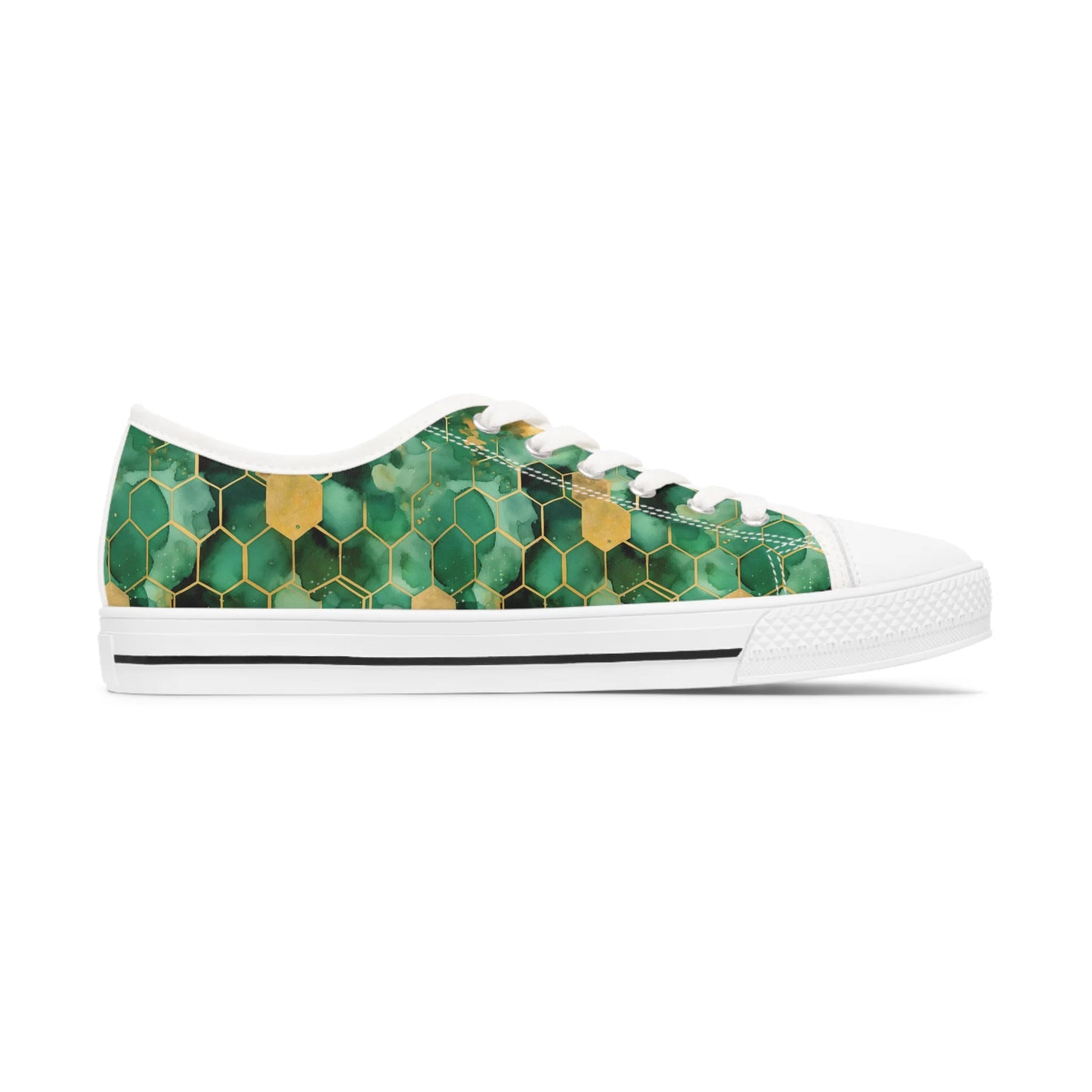 Abstract Verdant Elegance Low Top Sneakers