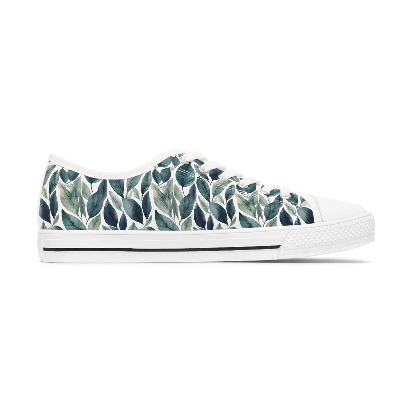 Sleek Foliage Low Top Sneakers