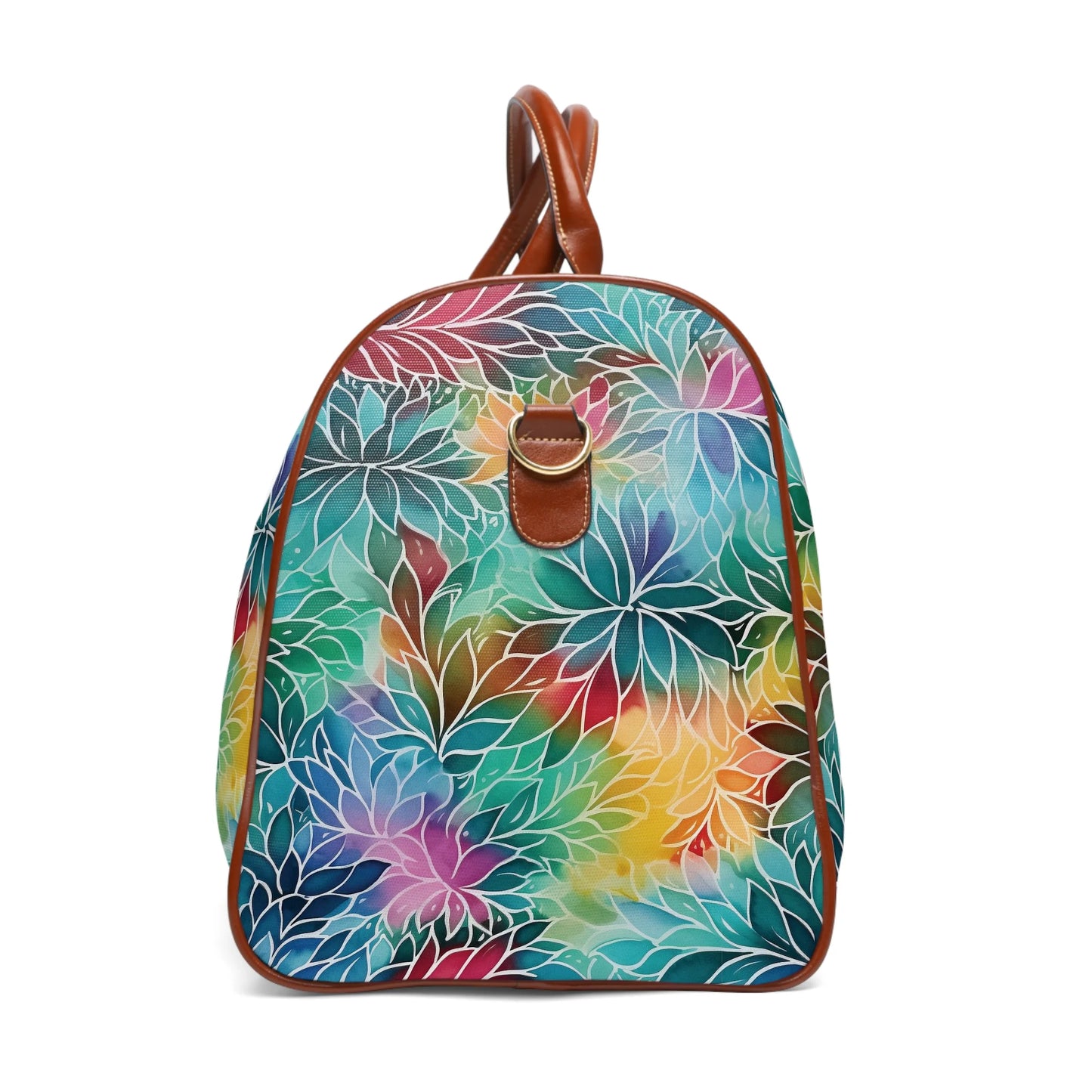 Rainbow Flowers Boho Travel Bag