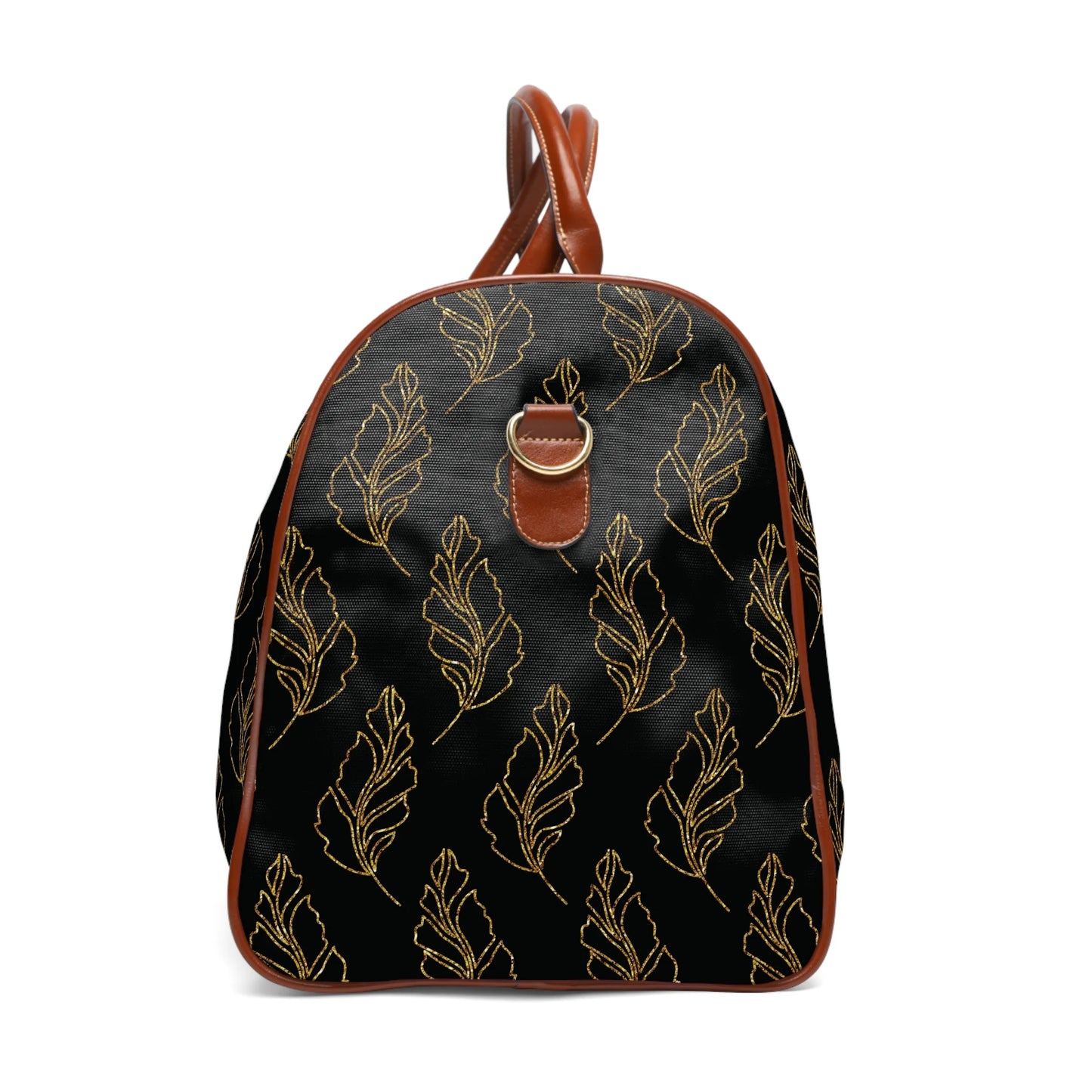 Exquisite Gold Leaves Canvas Travel Bag