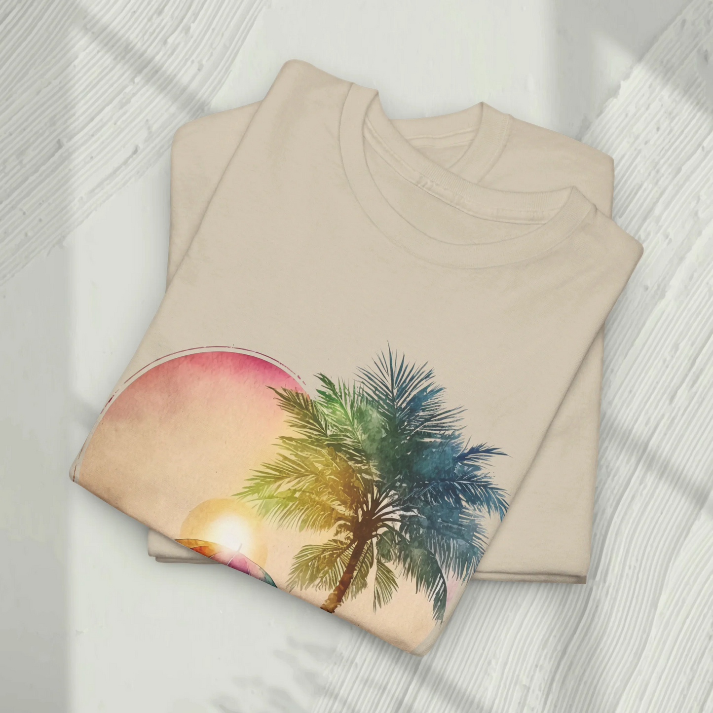 Desert Sunset Woman Heavy Cotton T-shirt