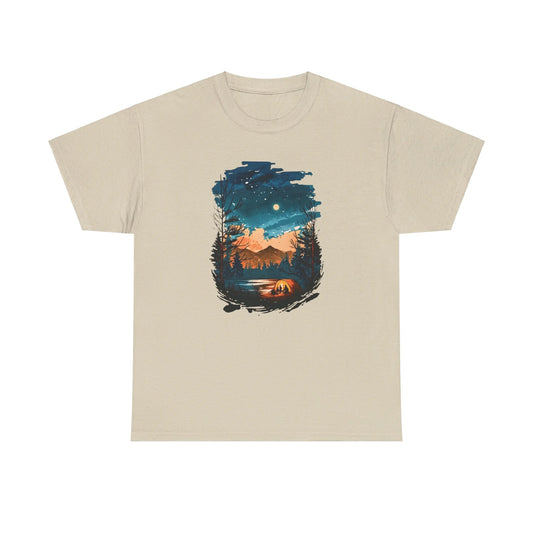 Lost in Nature's Embrace Woman Heavy Cotton T-shirt