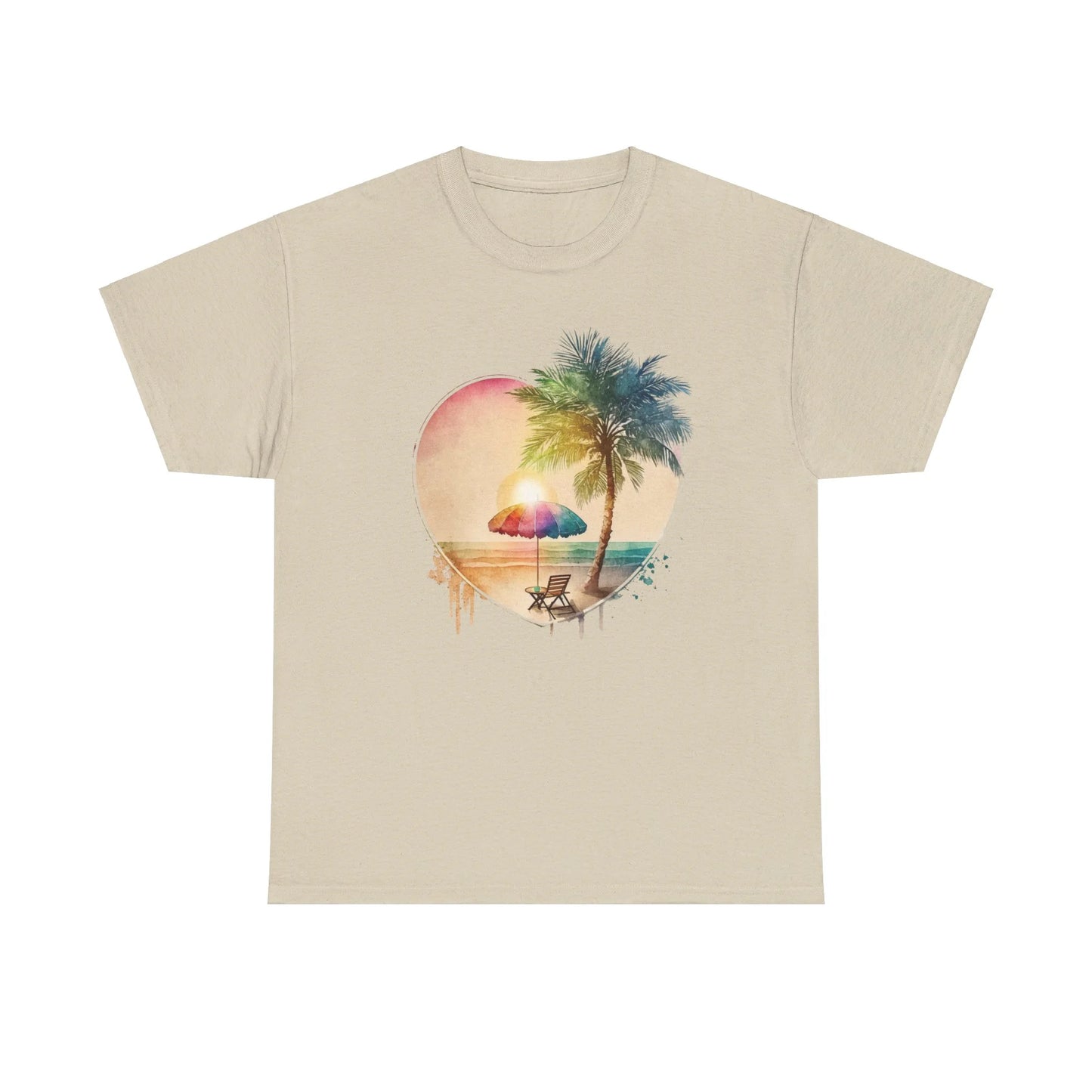 Desert Sunset Woman Heavy Cotton T-shirt