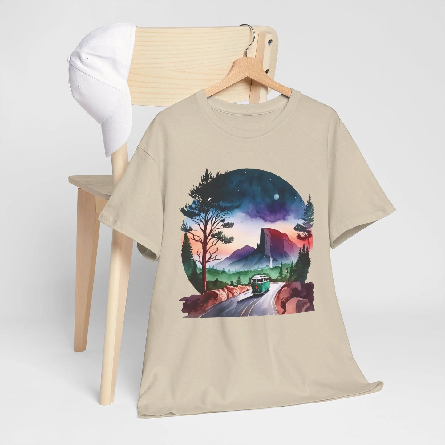 Misty Morning Trails Woman Heavy Cotton T-shirt