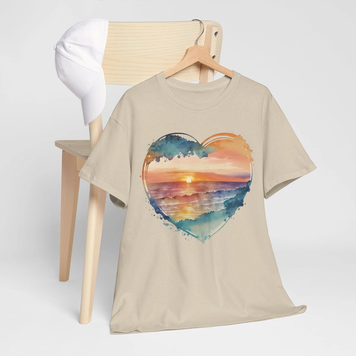 Sunset on the Beach Woman Heavy Cotton T-shirt