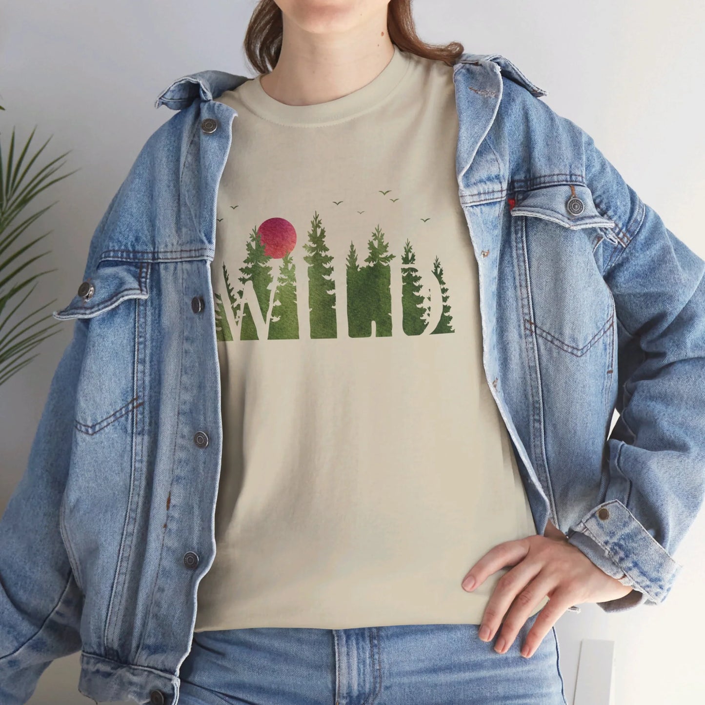 Wild Soul in Green Shades Woman Heavy Cotton T-shirt