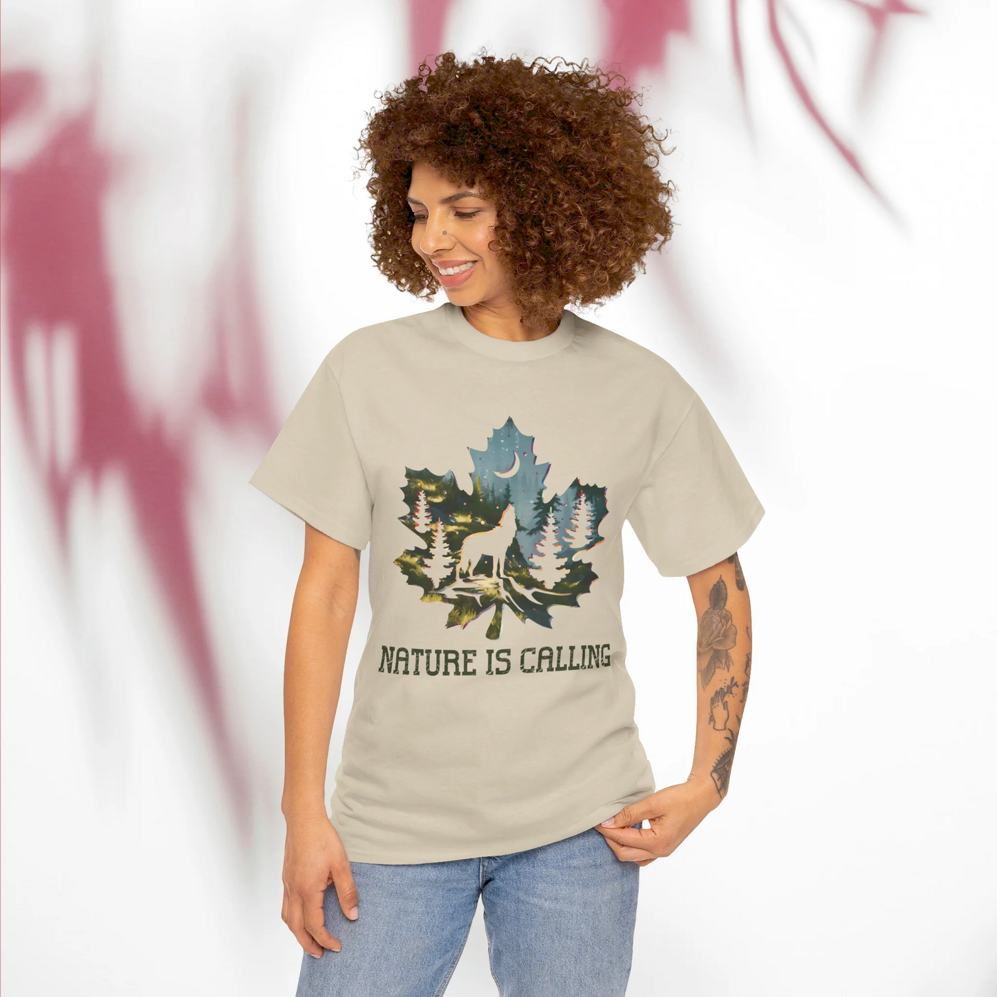 Nature is Calling Woman Heavy Cotton T-shirt