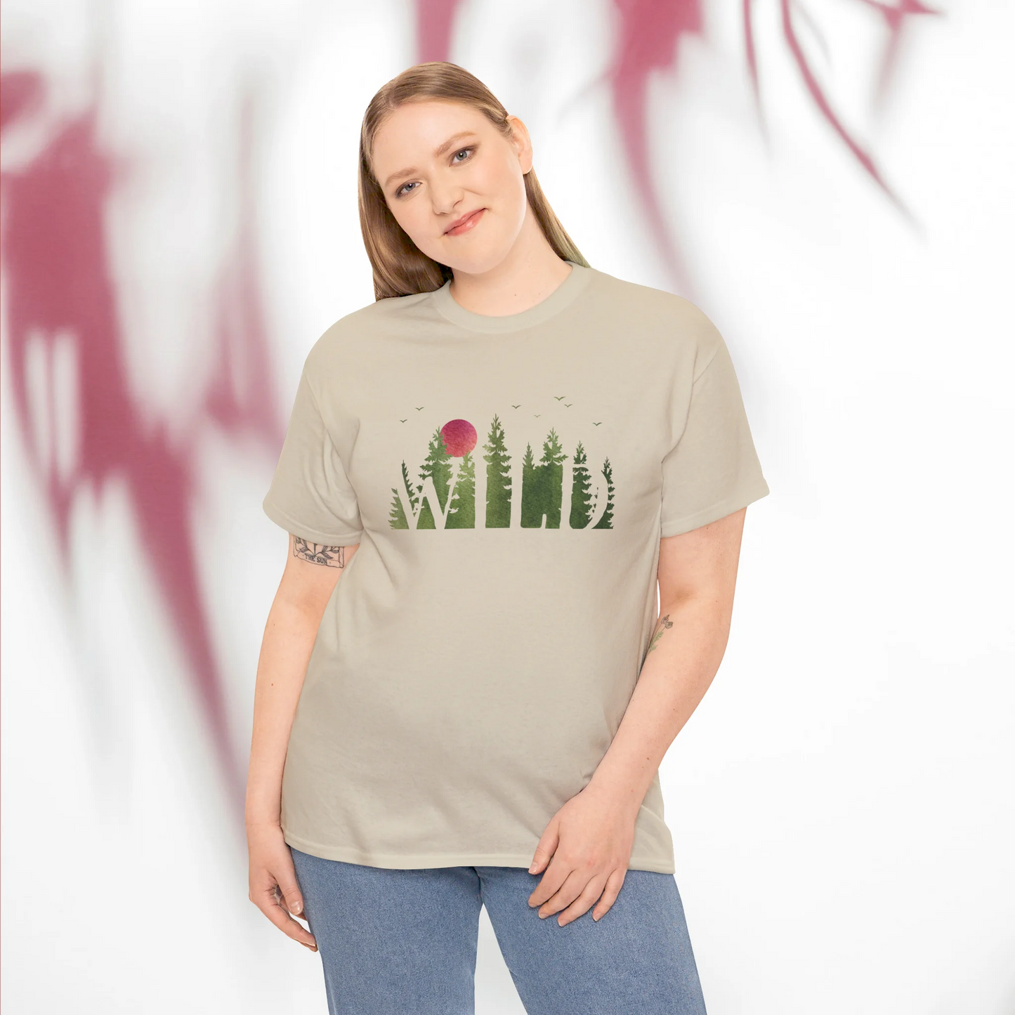 Wild Soul in Green Shades Woman Heavy Cotton T-shirt