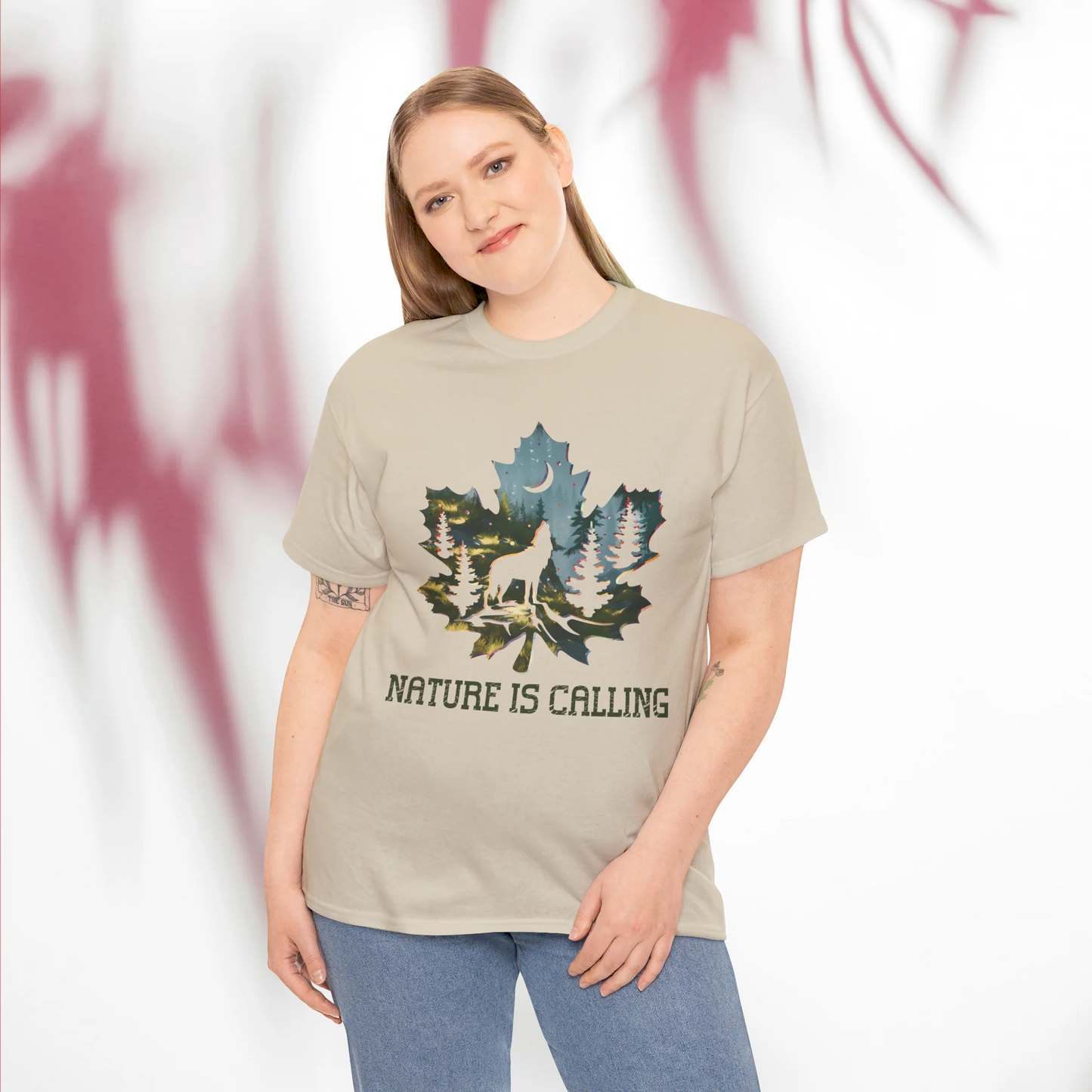 Nature is Calling Woman Heavy Cotton T-shirt