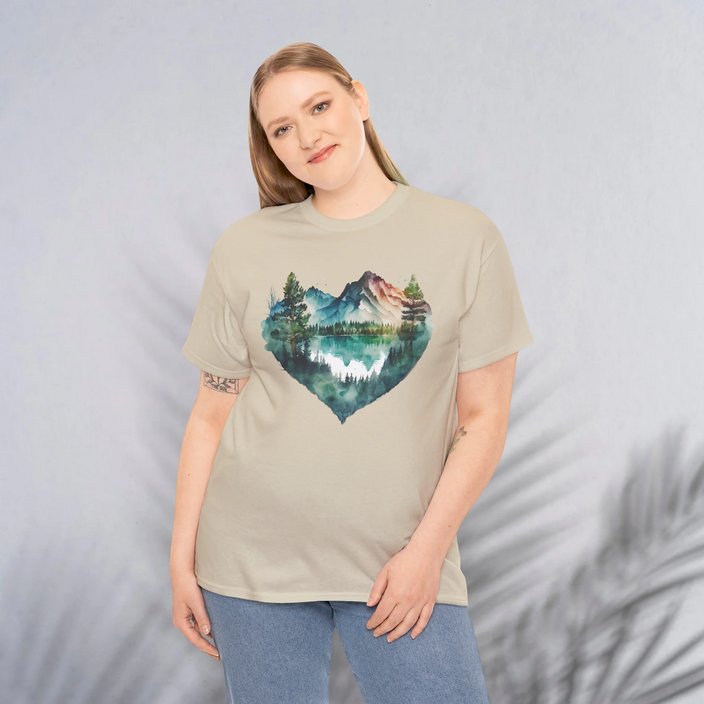 Falling in Love with the Forest Woman Heavy Cotton T-shirt