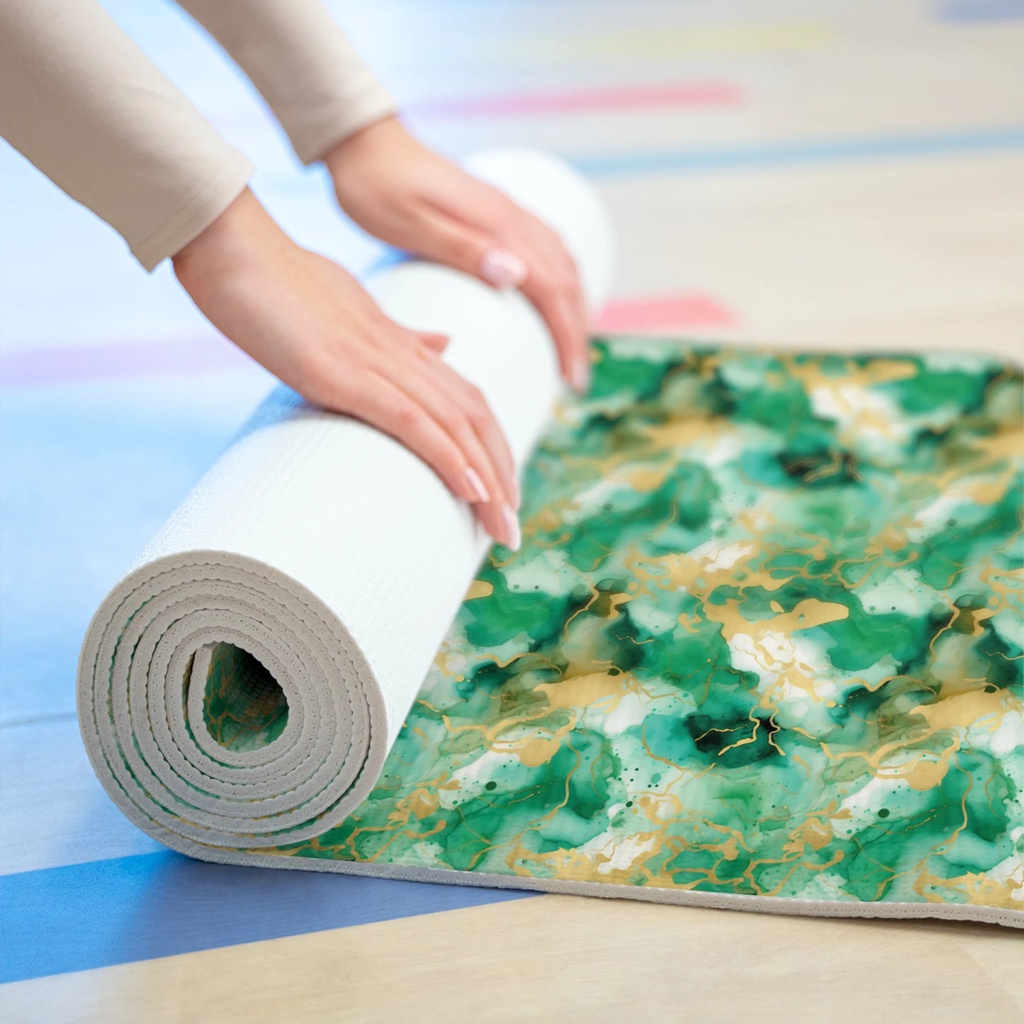 Simplicity in Green Foam Yoga Mat