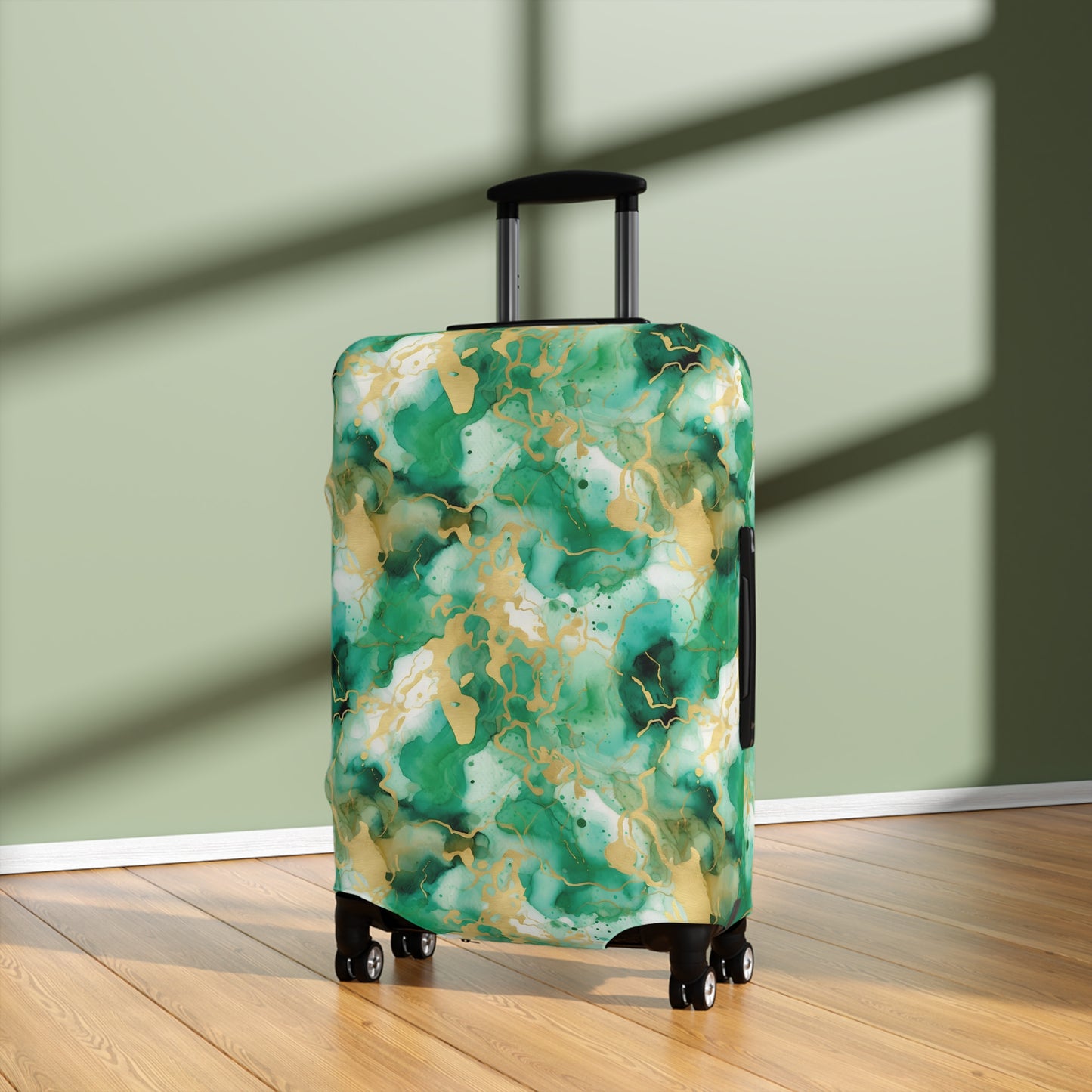 Simplicity in Green Luggage Cover