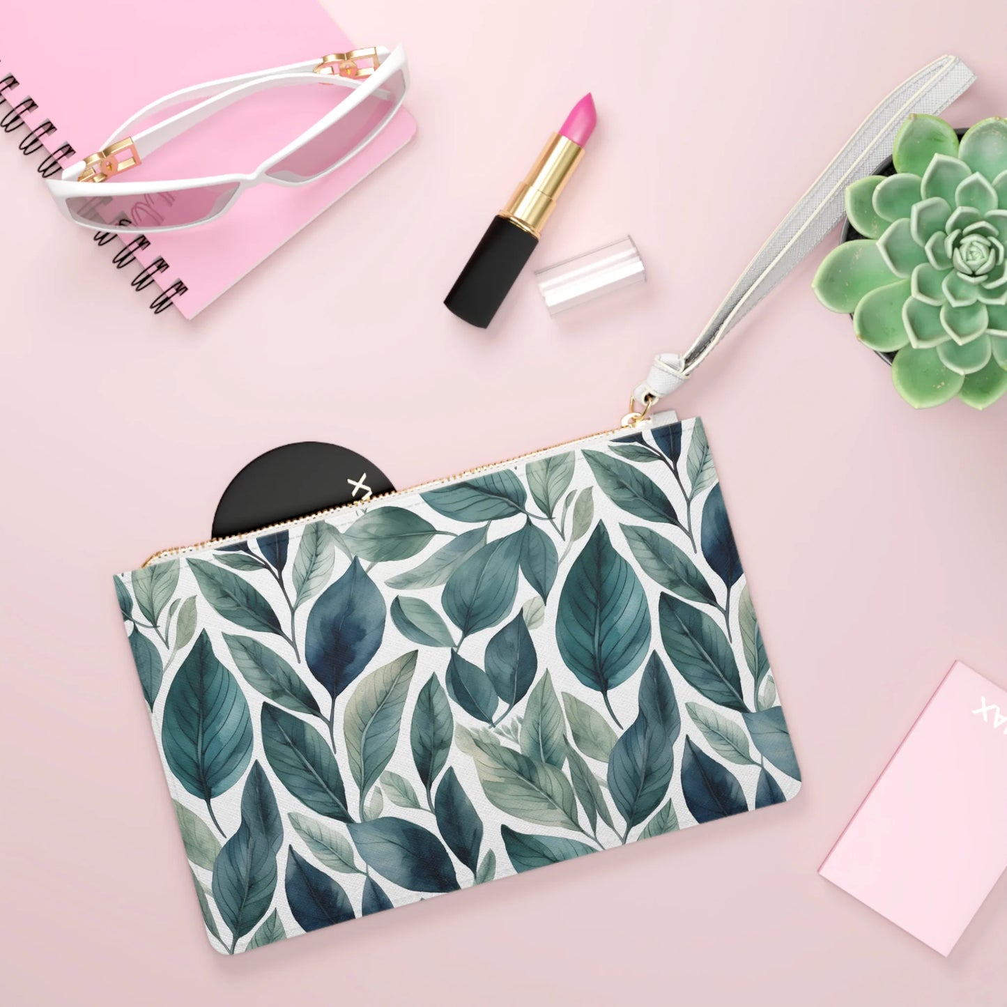 Sleek Foliage Clutch