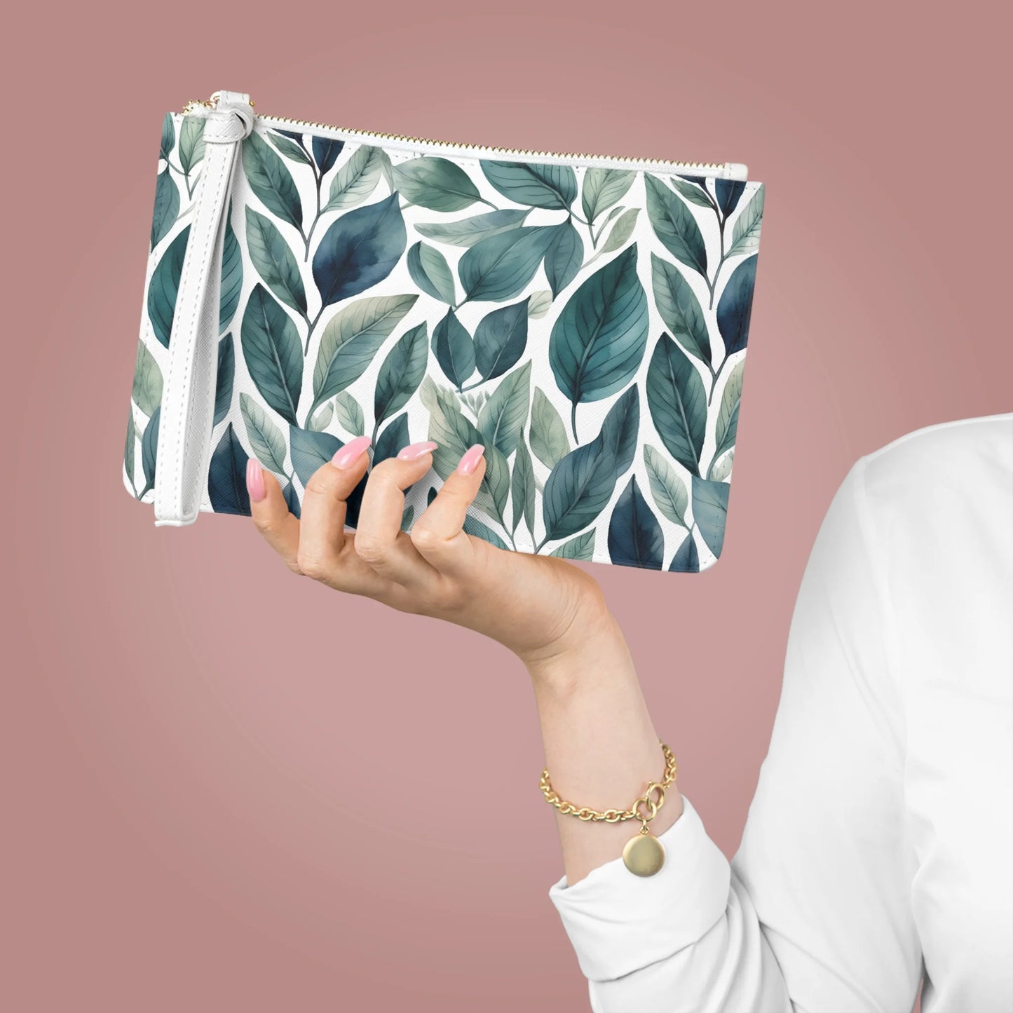 Sleek Foliage Clutch