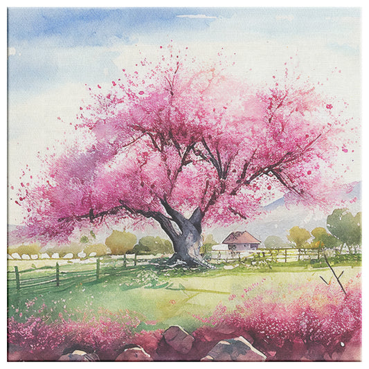 Spring Blooming Tree Canvas Wall Art