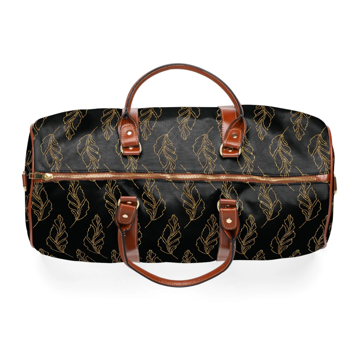 Exquisite Gold Leaves Canvas Travel Bag