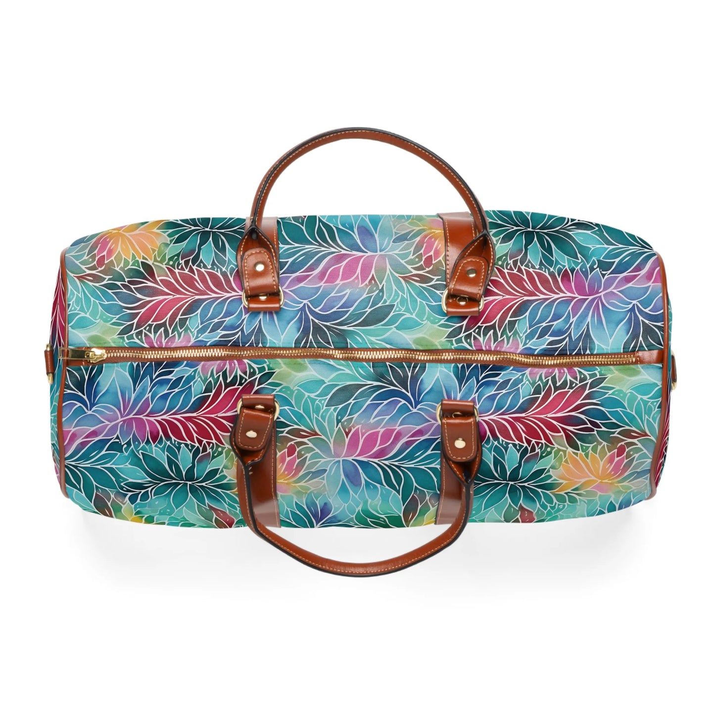 Rainbow Flowers Boho Travel Bag