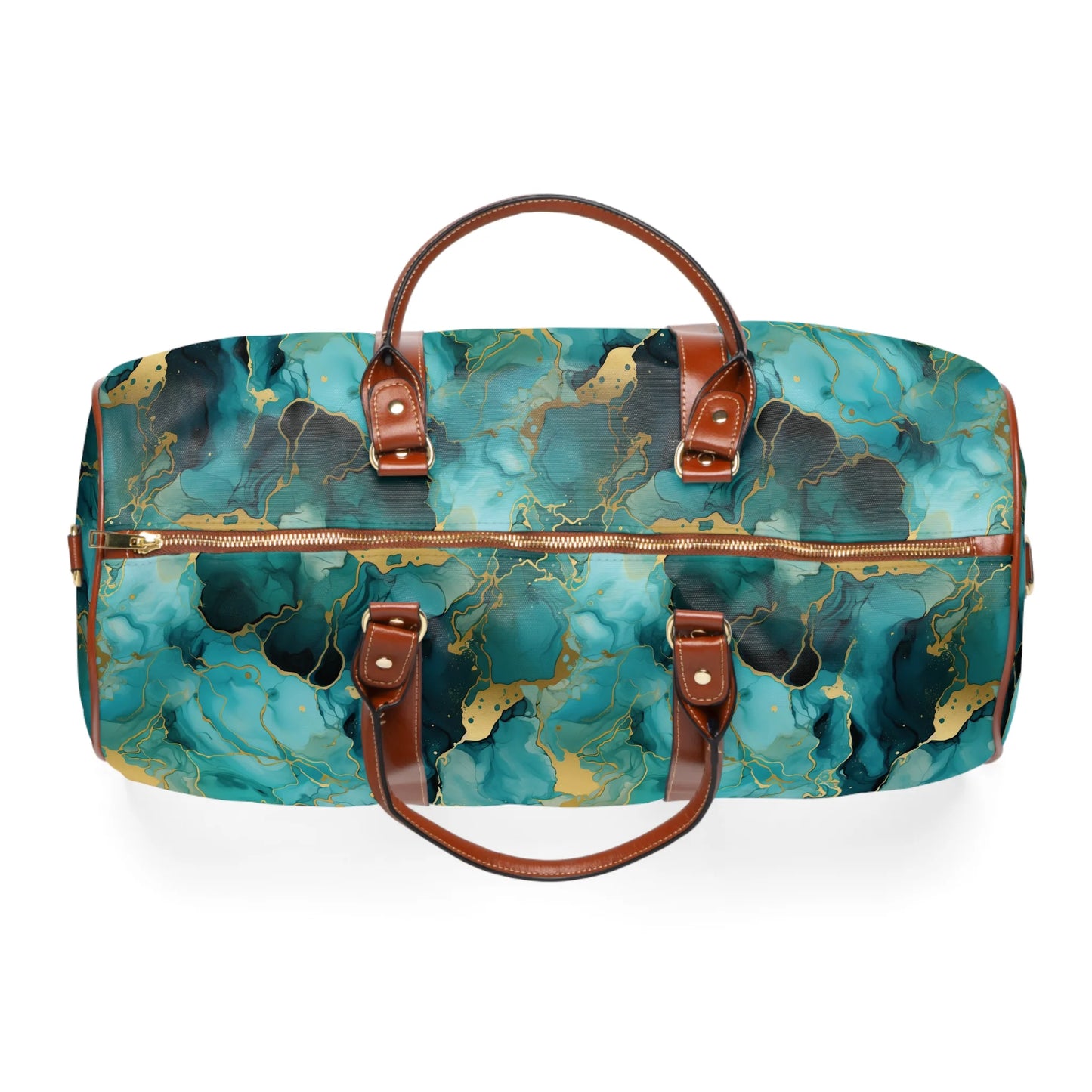 Mystic Turquoise Marble Travel Bag