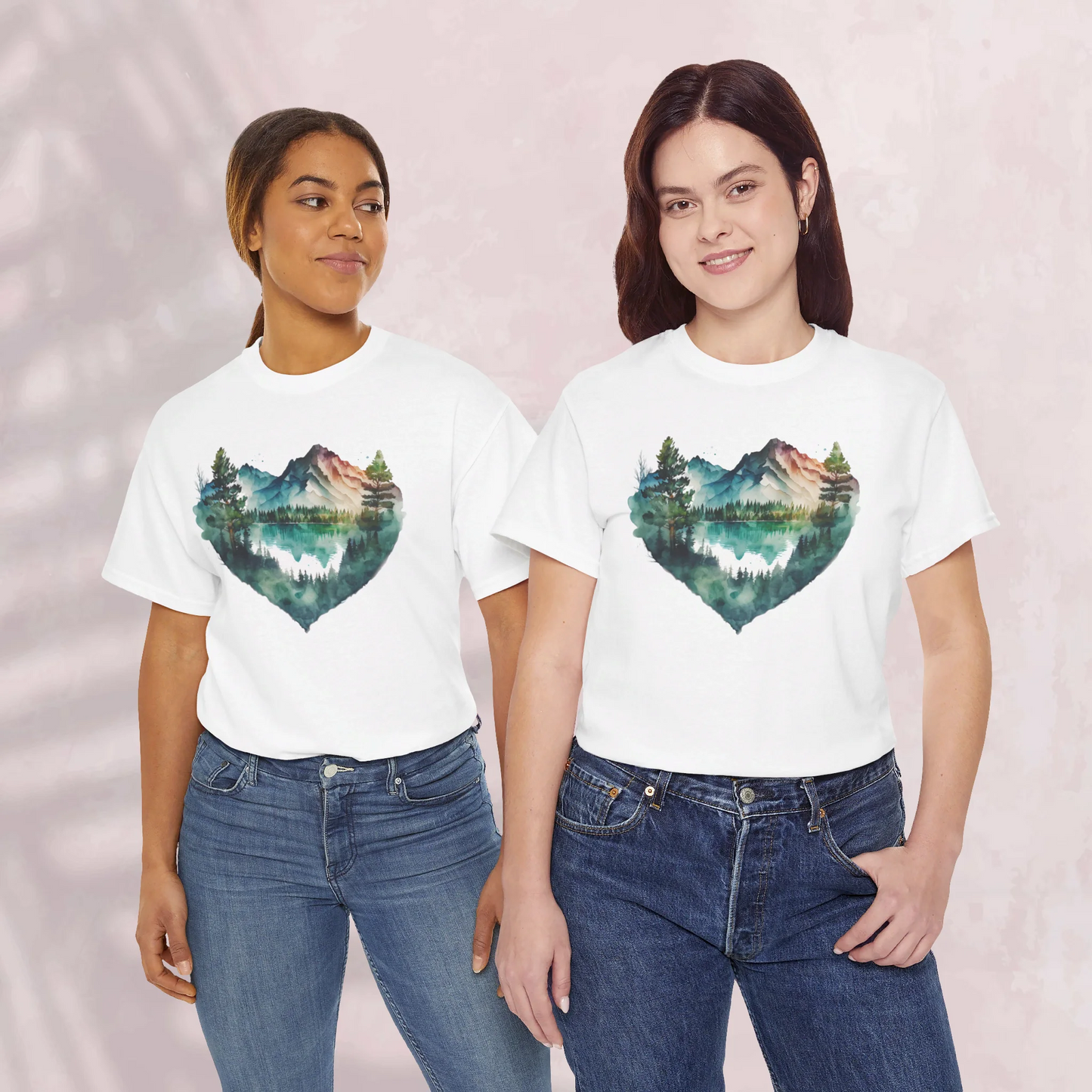 Falling in Love with the Forest Woman Heavy Cotton T-shirt