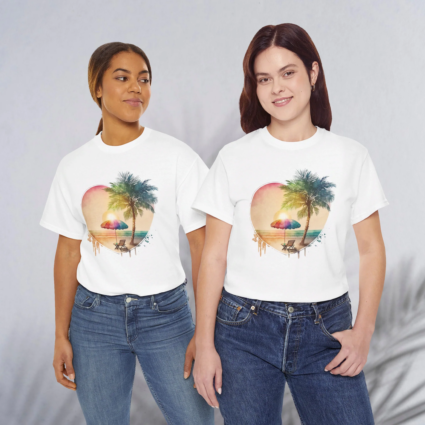 Desert Sunset Woman Heavy Cotton T-shirt