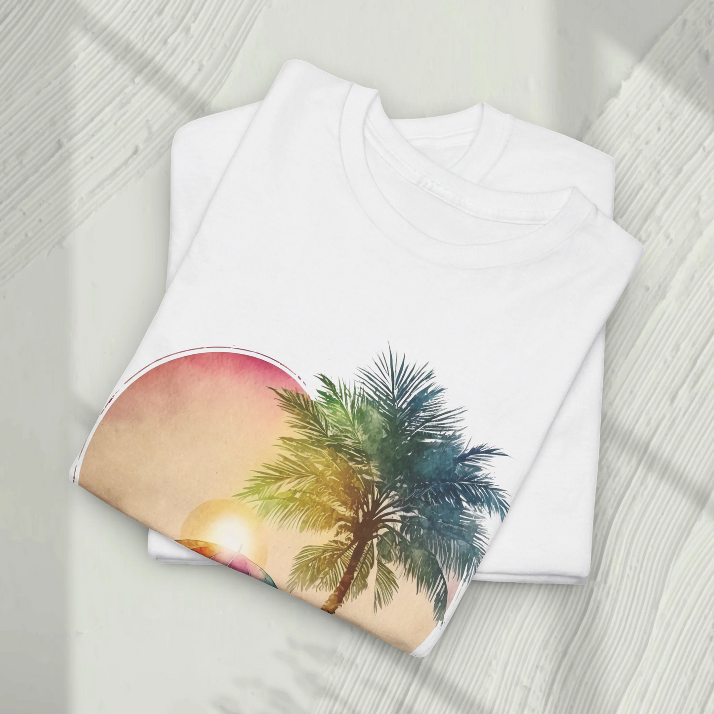 Desert Sunset Woman Heavy Cotton T-shirt