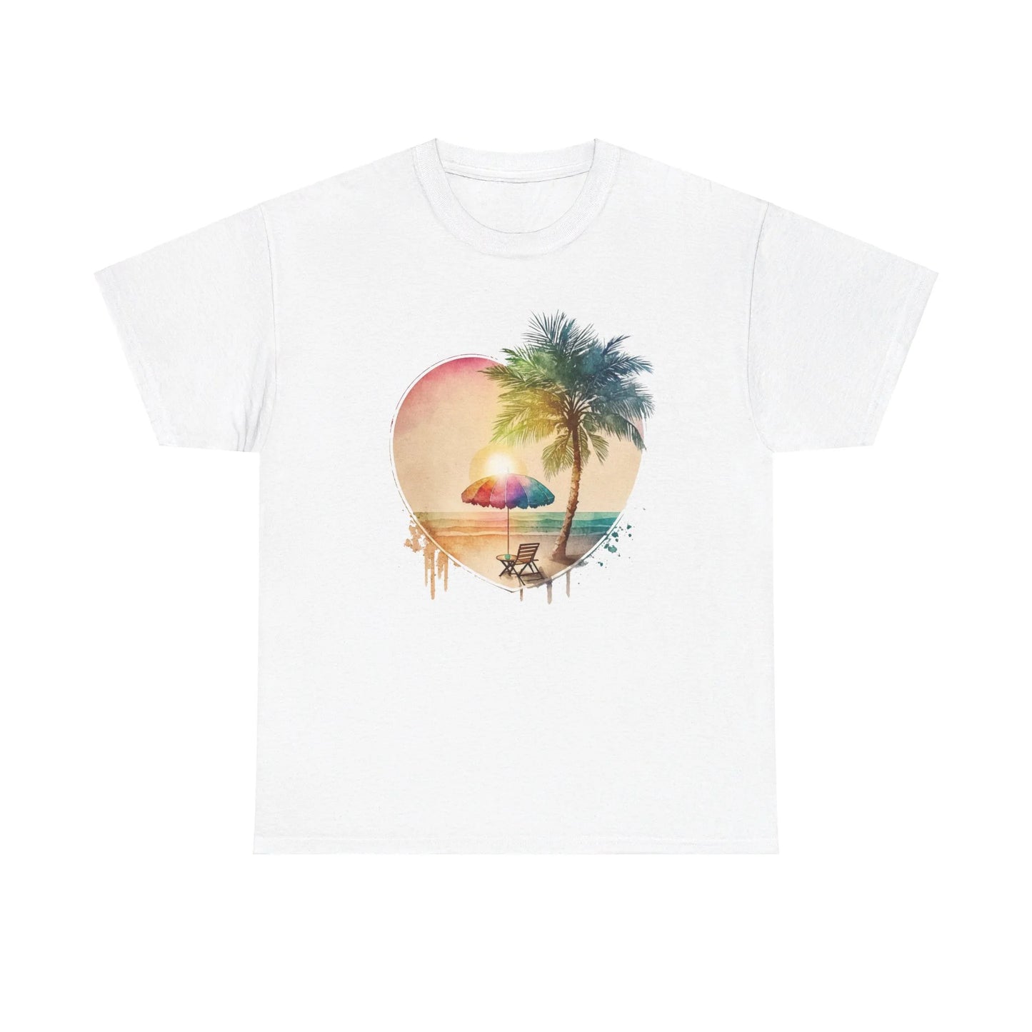 Desert Sunset Woman Heavy Cotton T-shirt