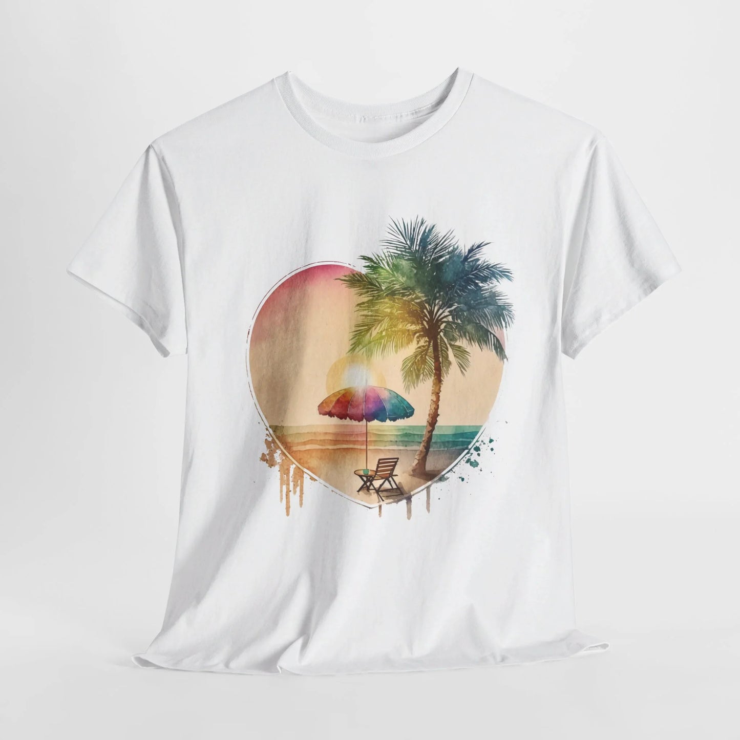 Desert Sunset Woman Heavy Cotton T-shirt