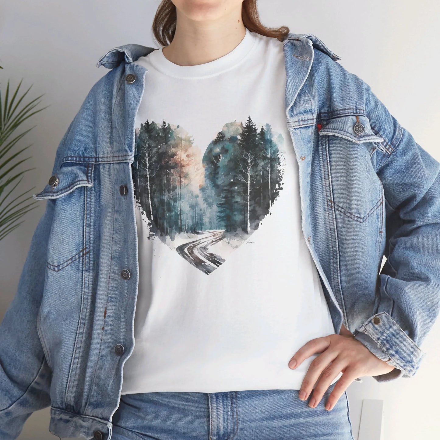 Mystic Woodland Woman Heavy Cotton T-shirt