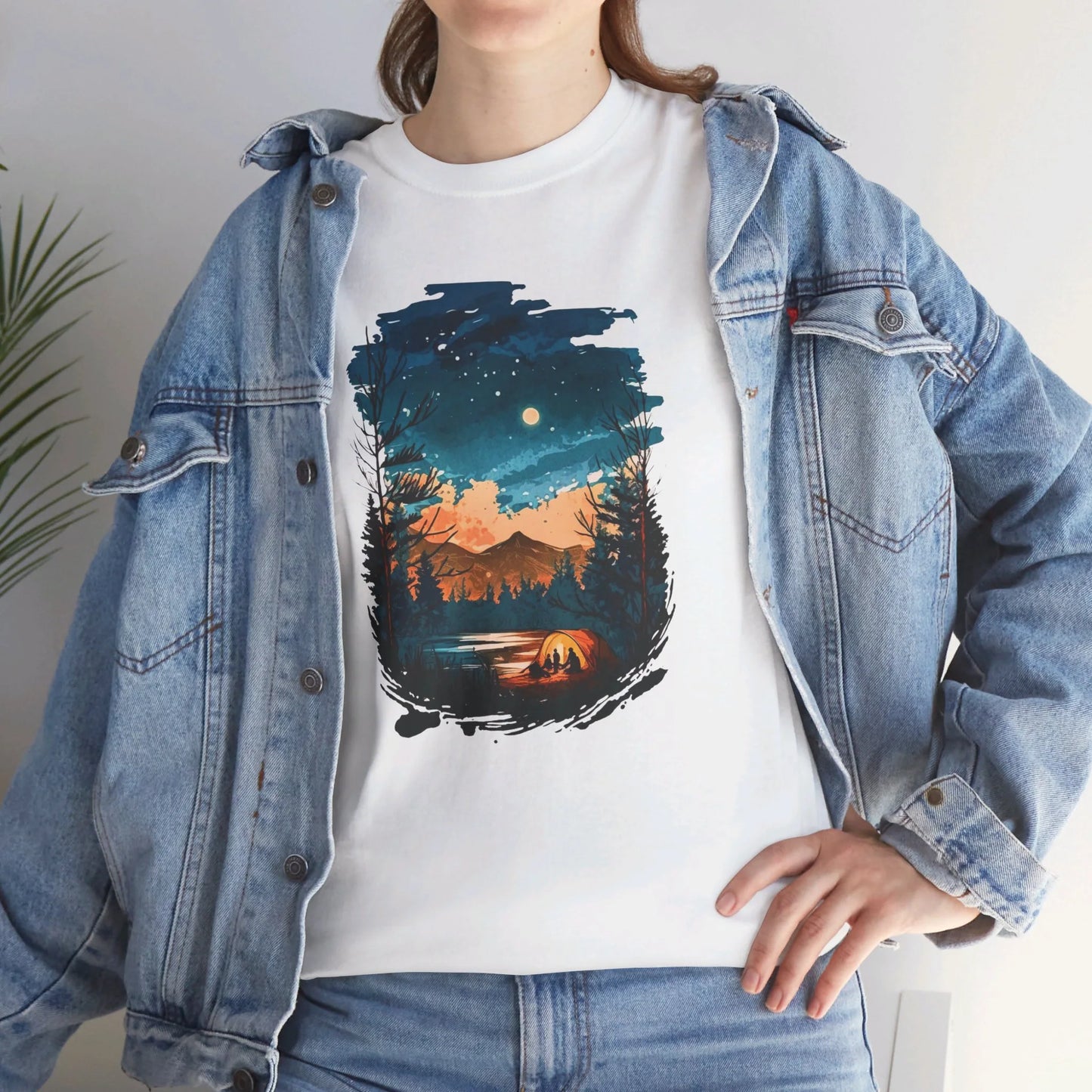 Lost in Nature's Embrace Woman Heavy Cotton T-shirt