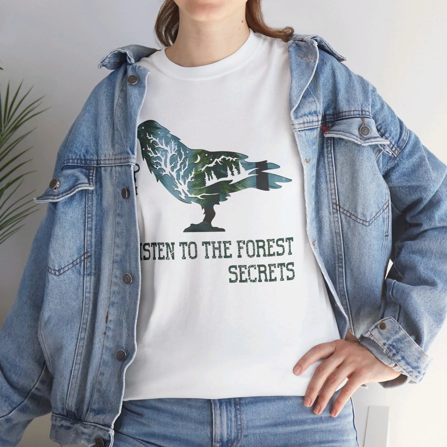 Listen to the Forest's Secrets Woman Heavy Cotton T-shirt